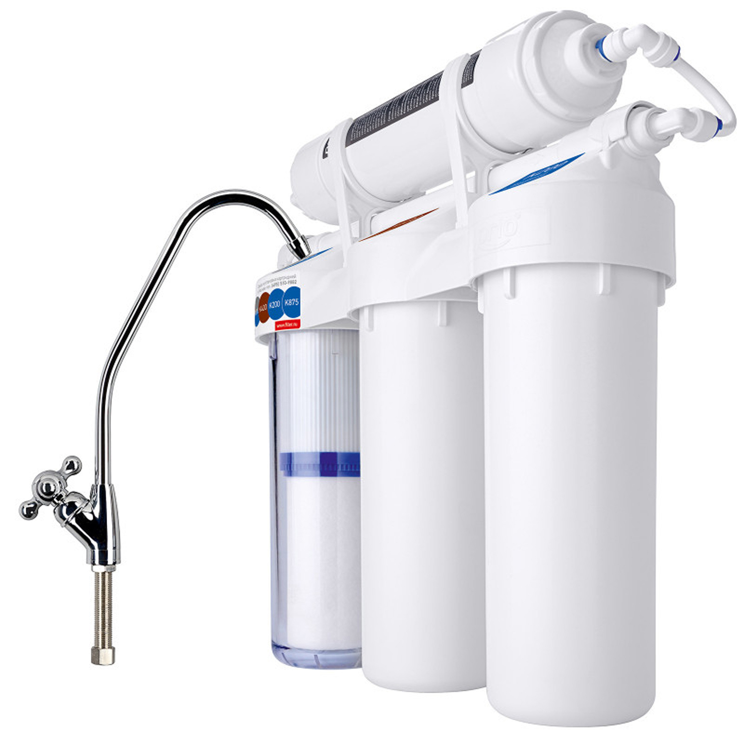 Изображение товара Фильтр под мойку Prio EU312 для любого типа воды 5 ступеней быстросъёмный кран в комплекте