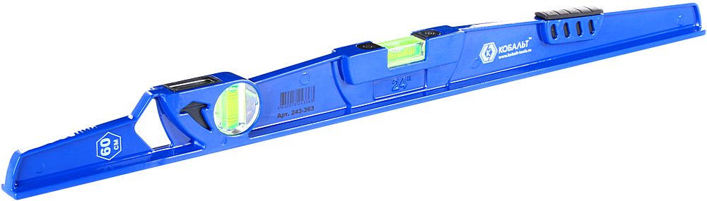 Изображение товара Строительный уровень КОБАЛЬТ 243-363 2 глазка 600 мм точный пузырьковый