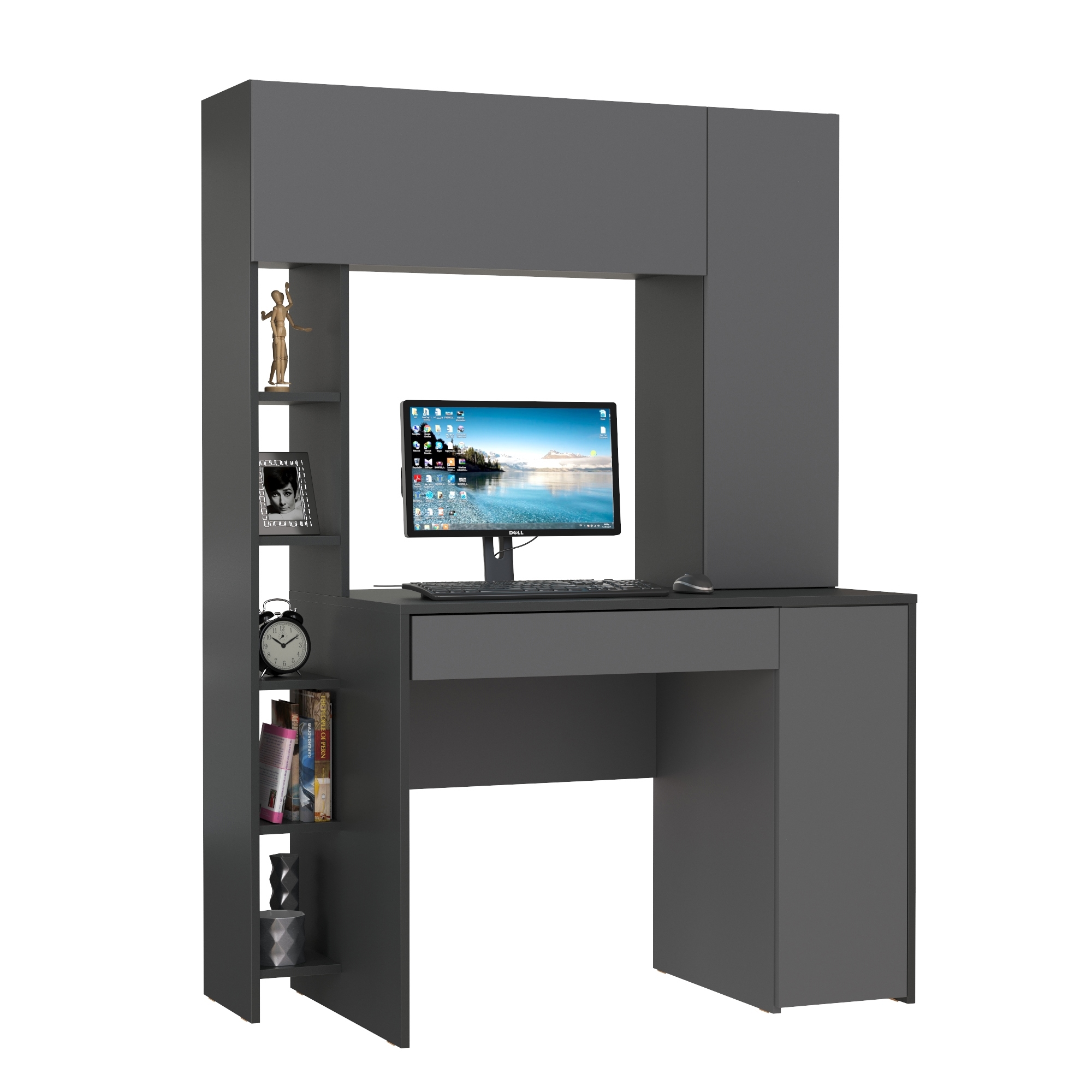 Изображение товара Стол компьютерный Mobi Комфорт 12.71 с надстройкой и тумбой