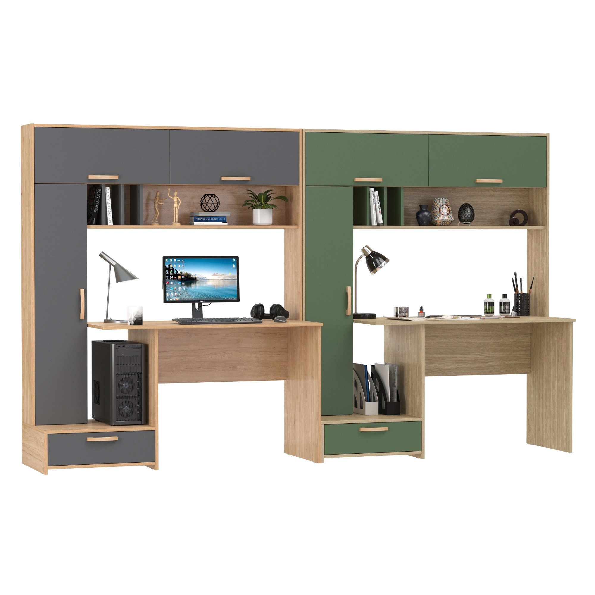 Изображение товара Стол письменный с надстройкой Mobi Лайт 300 см для дома и офиса