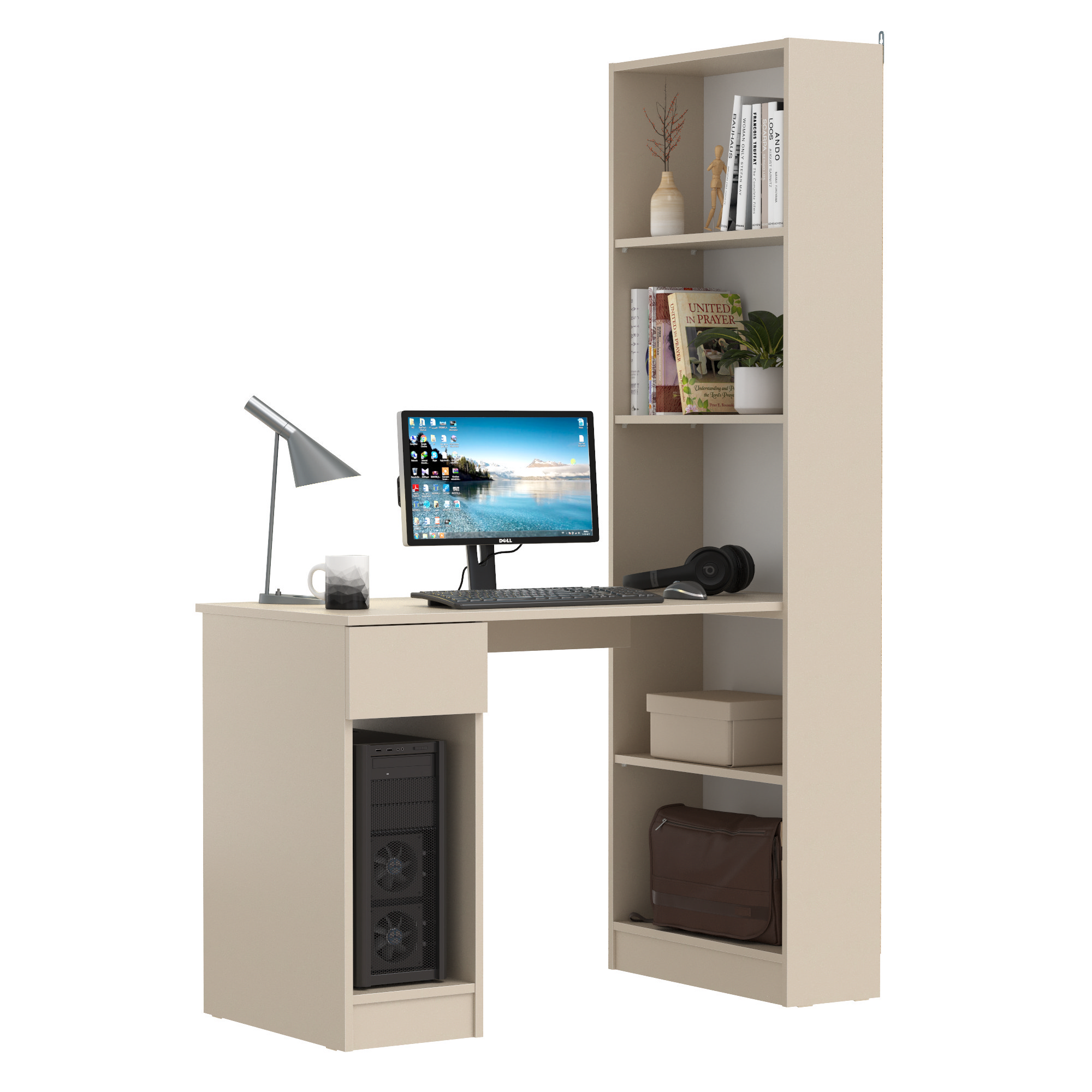 Изображение товара Компьютерный стол Mobi Лайт 115x179 см с шкафом