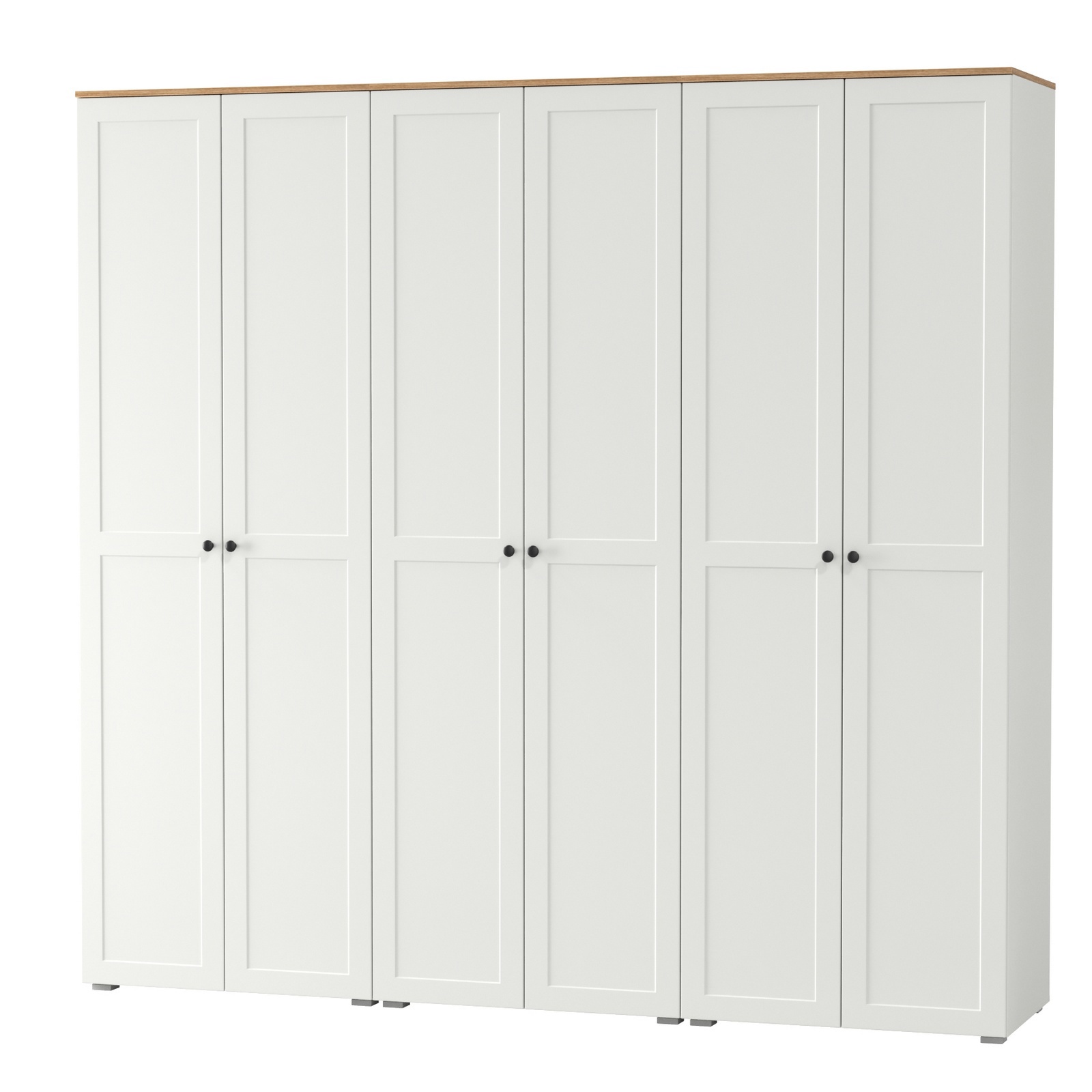 Изображение товара Шкаф распашной Mobi Остин 6 дверей для прихожей белый с дубом золотой