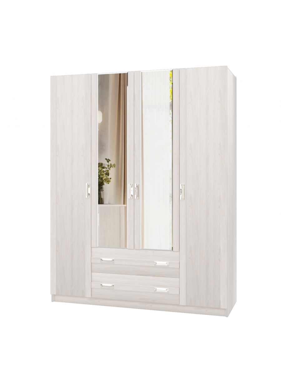 Изображение товара Шкаф распашной Росток Сабрина с 4 дверями 180x230x60 см ЛДСП цвет ясень анкор светлый