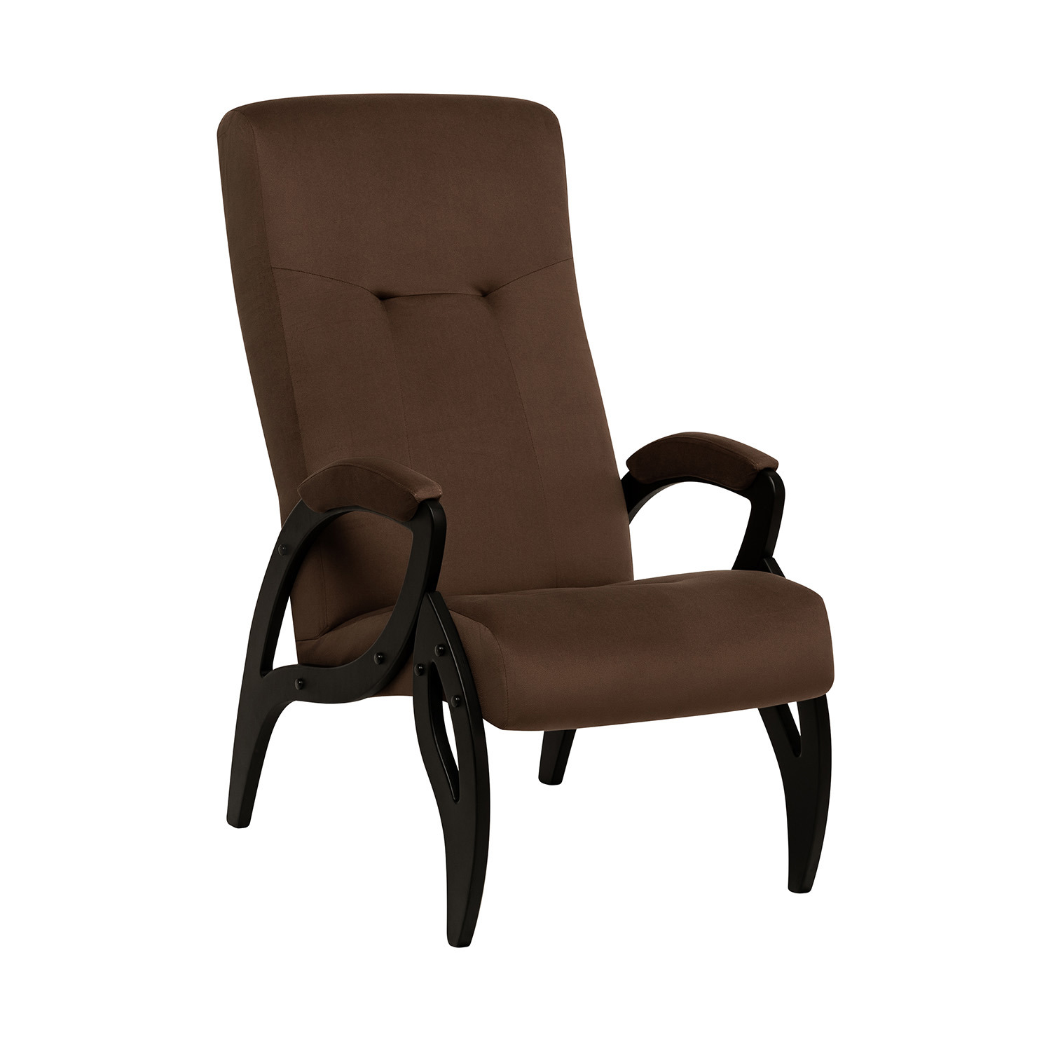 Изображение товара Кресло Leset Элегант 57x103x89 см велюр цвет венге/коричневый