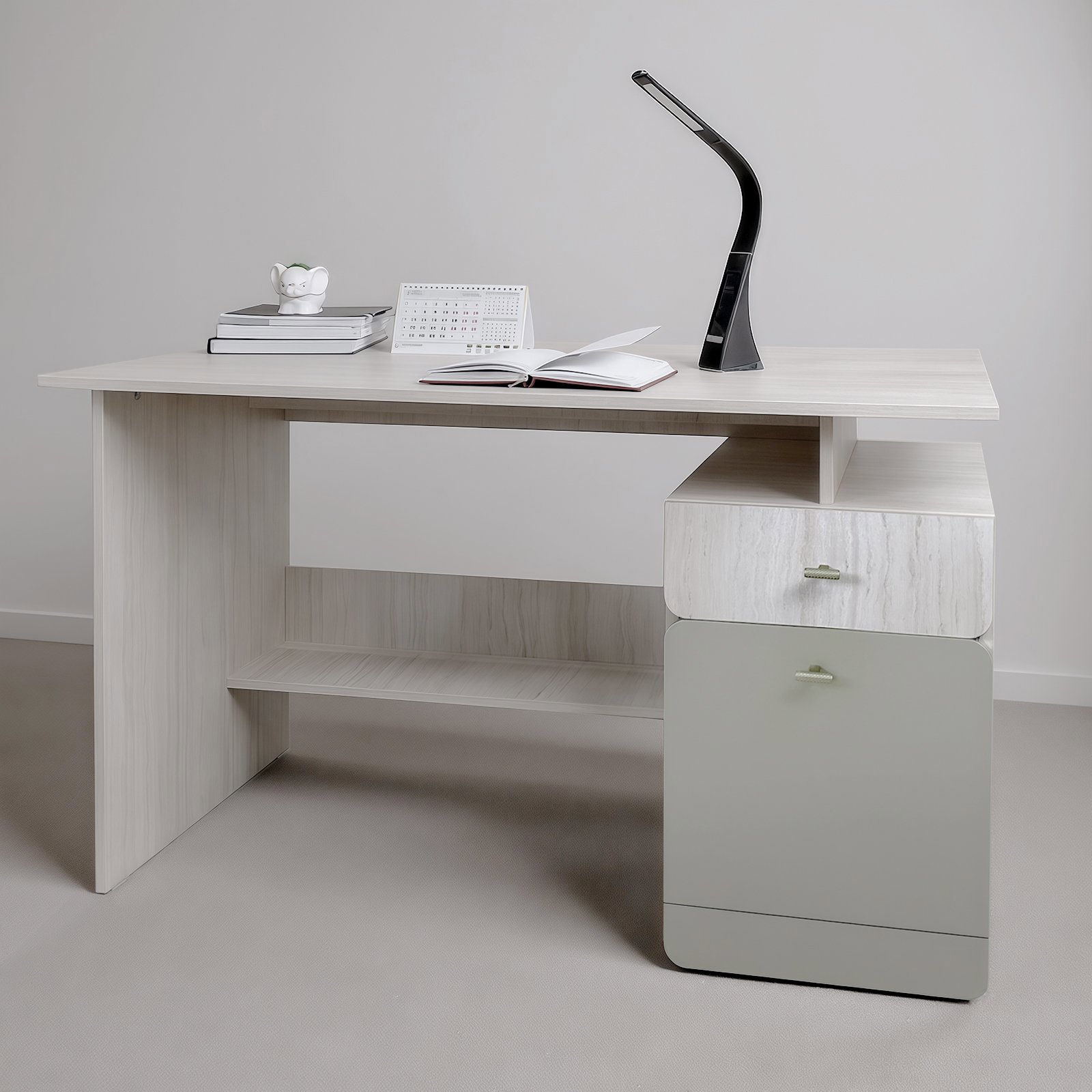 Изображение товара Стол письменный Гк аквилон Юкка №17 120x75x65 см ЛДСП зеленый/дюна