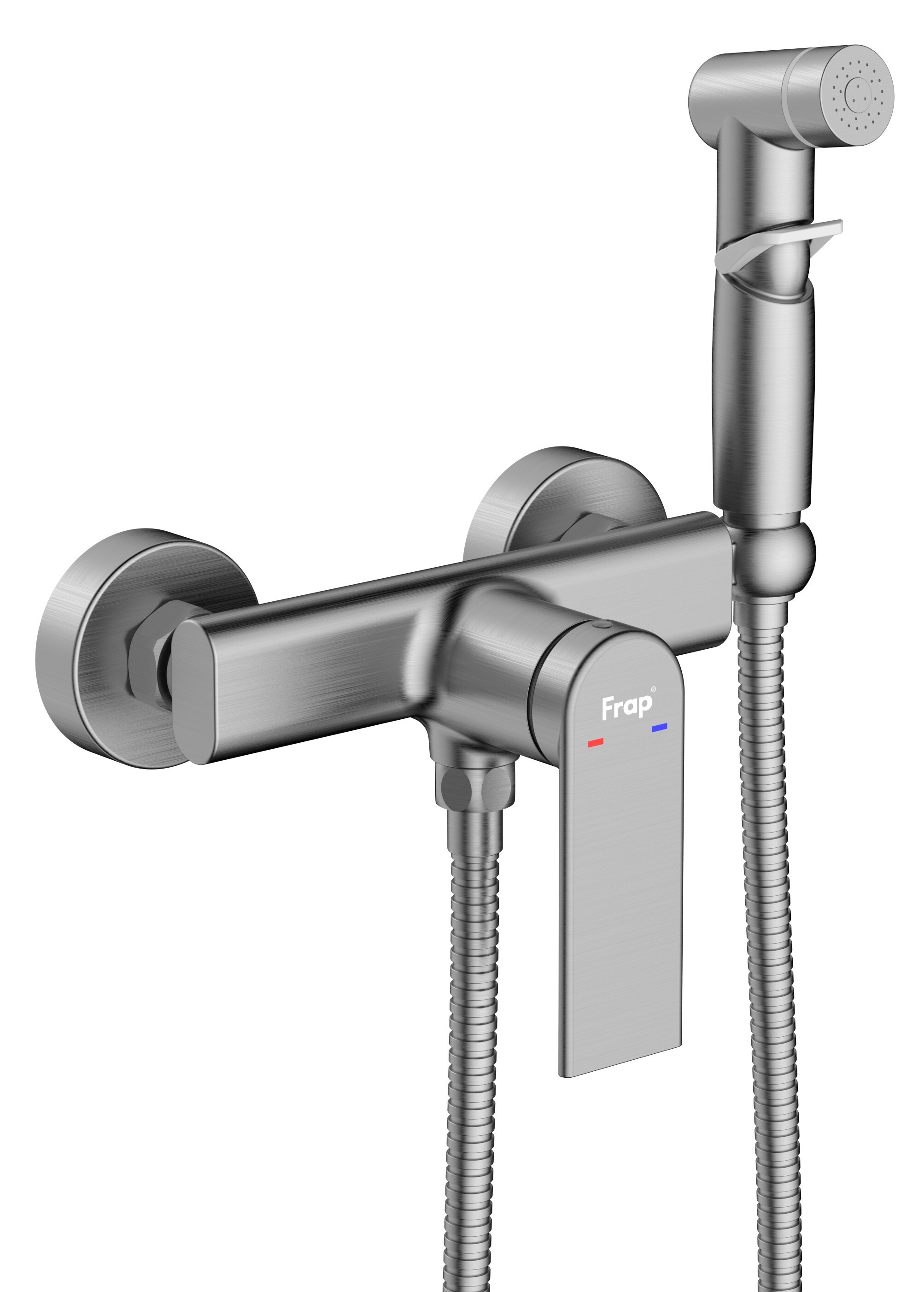 Изображение товара Гигиенический душ Frap Arne, набор со смесителем, цвет графит