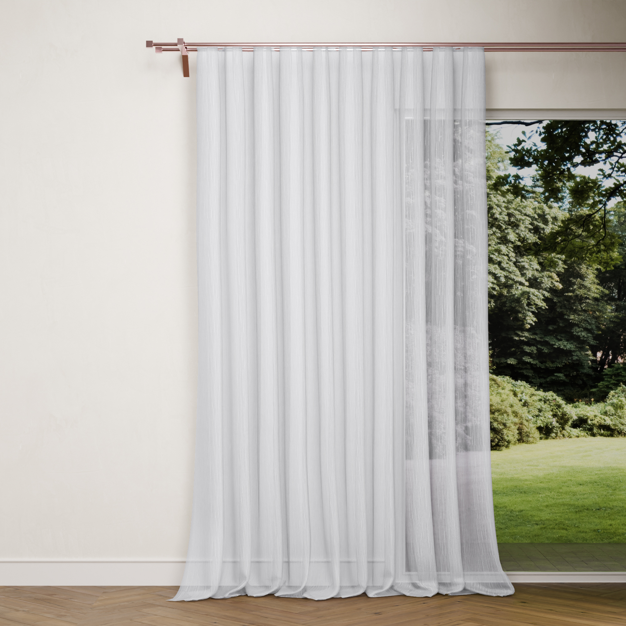 Изображение товара Тюль Ванесса на ленте 300x260 см белый современный текстиль для интерьера