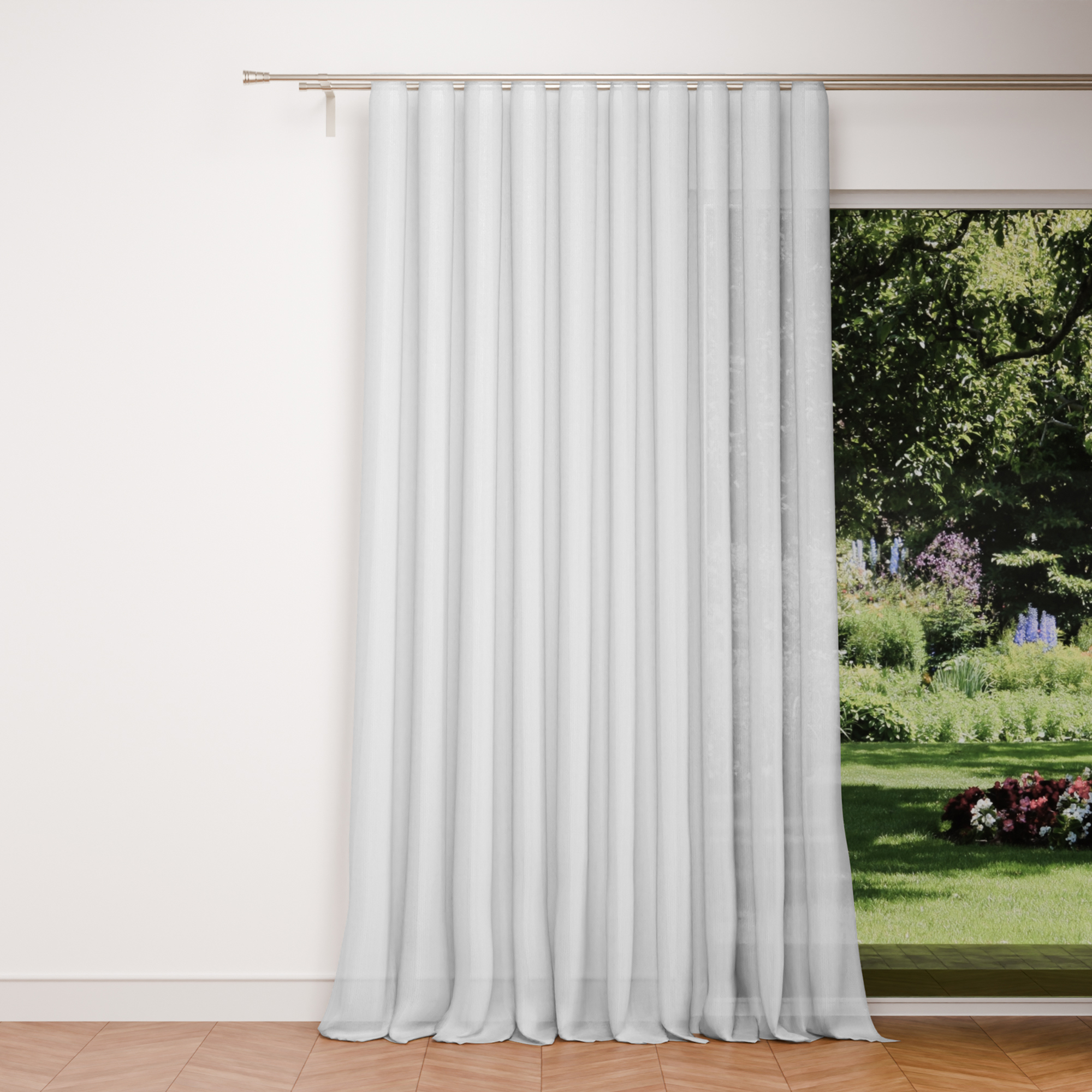 Изображение товара Тюль на ленте Inspire Polyone 300x280 см цвет белый White 0