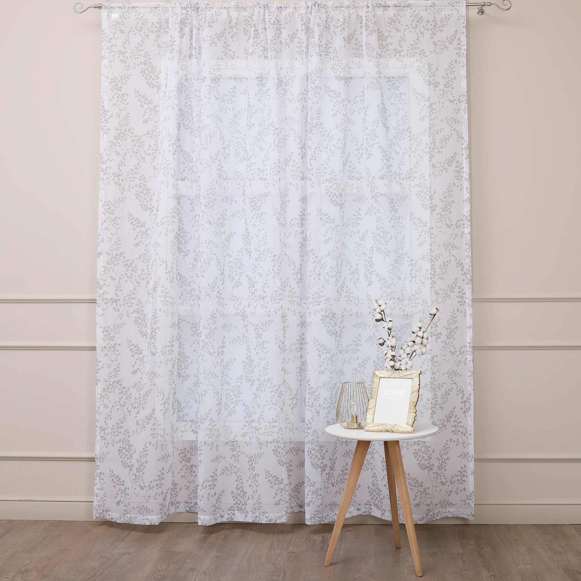 Изображение товара Тюль на ленте Фрейя серый 300x260 см