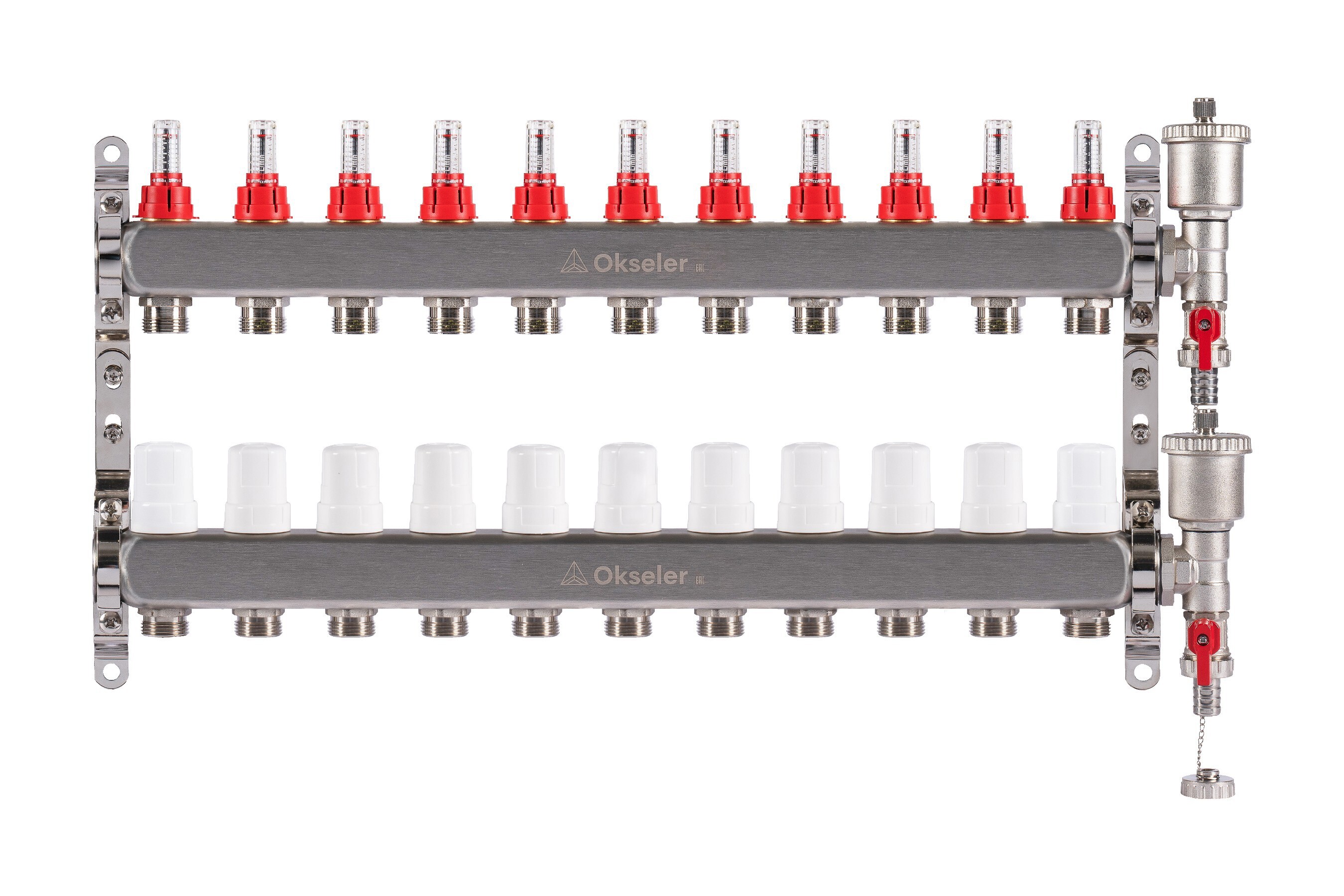 Изображение товара Коллекторная группа Okseler Oks00349 с расходомерами 11 выходов