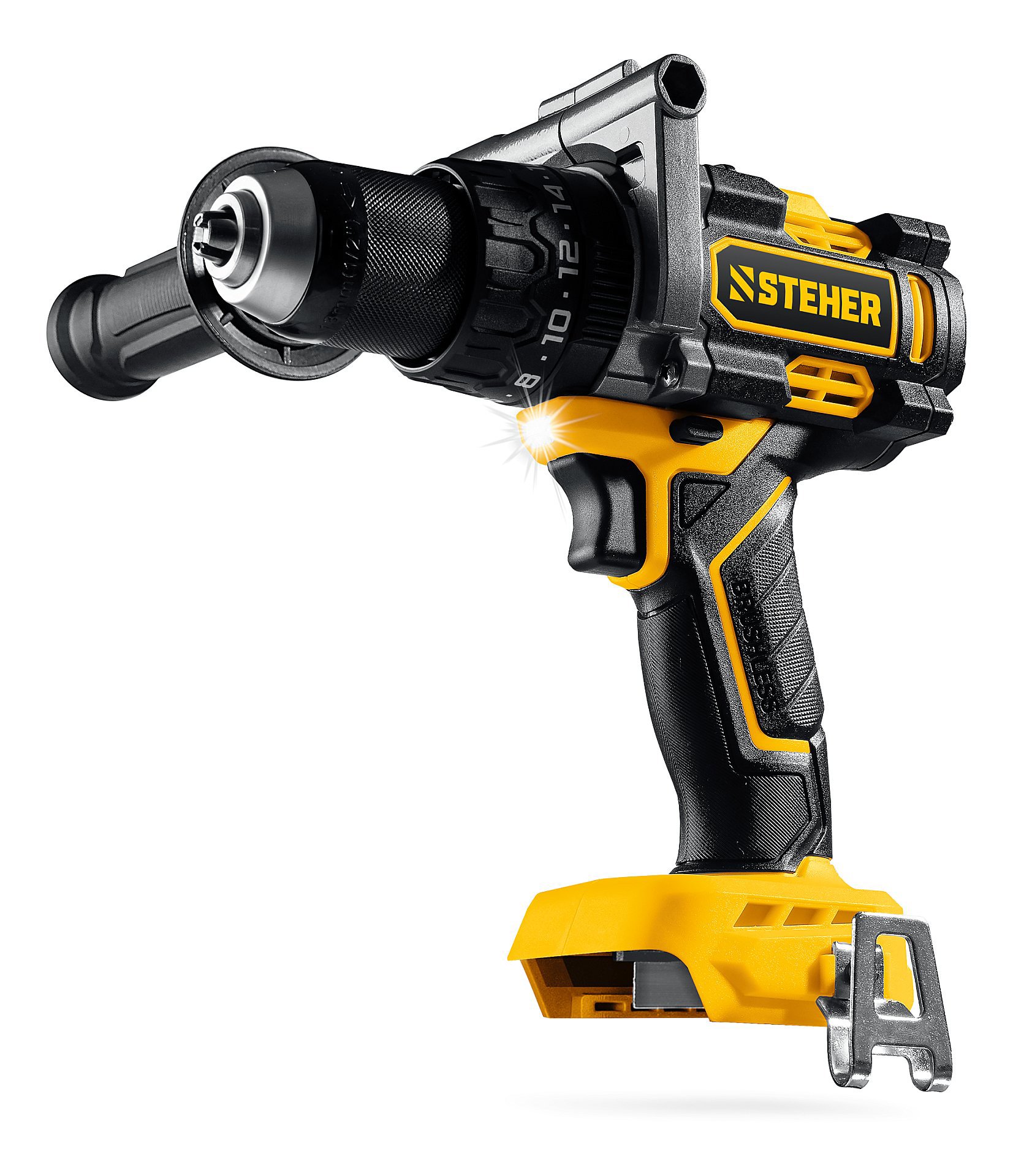 Изображение товара Дрель-шуруповерт аккумуляторная ударная Steher CBS-165, 20 В Li-Ion