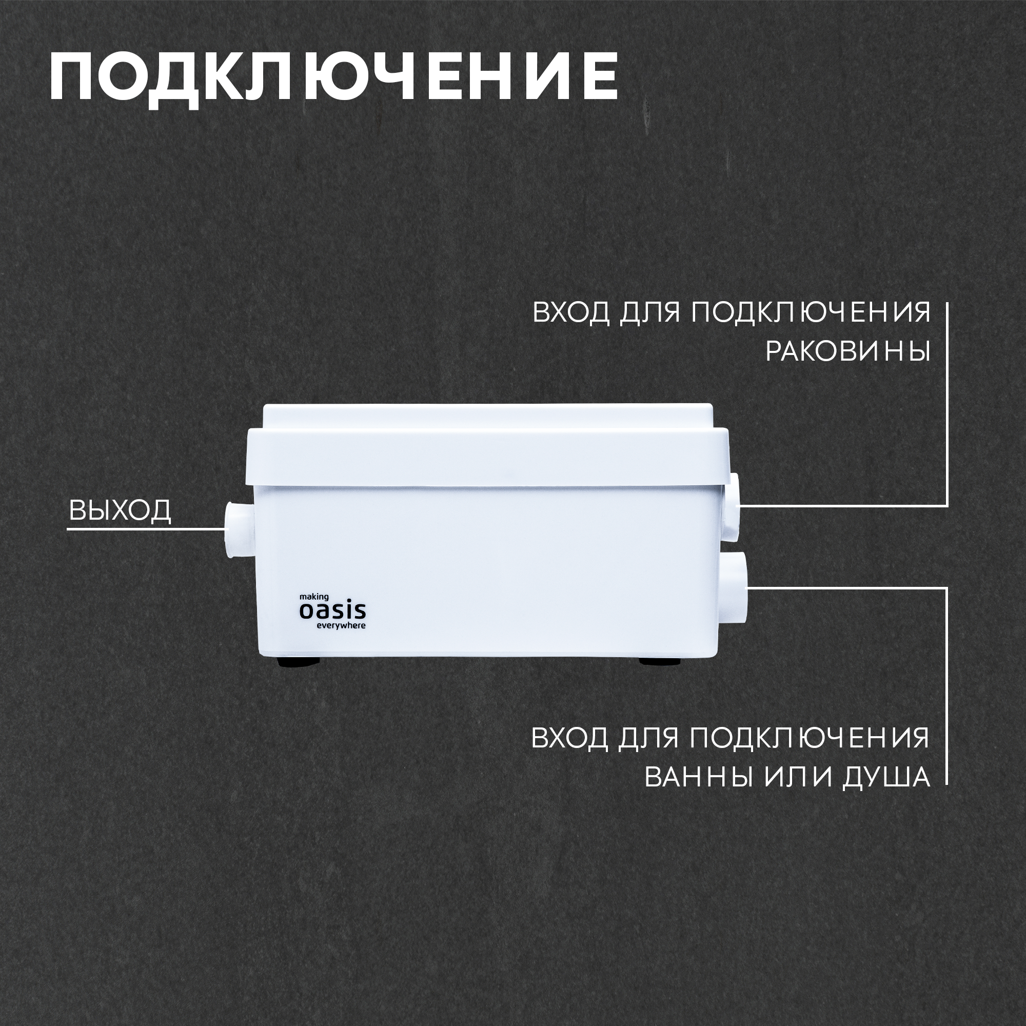 Санитарный насос Oasis SD-250 250 Вт 80 л/мин - 4
