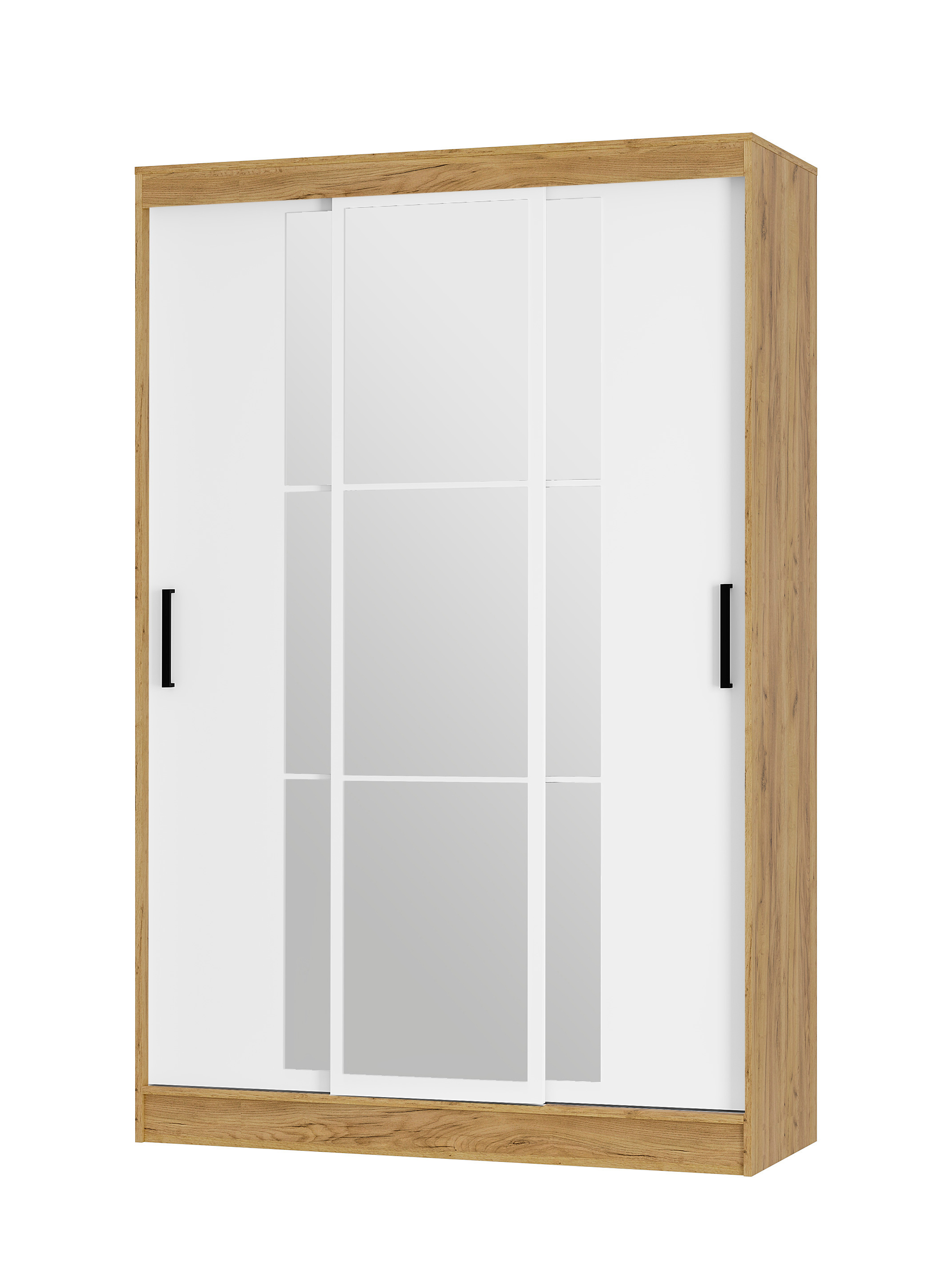 Изображение товара Трехдверный шкаф-купе BTS Тайм ШКК-03 200x131x50 см белый дуб крафт зеркало