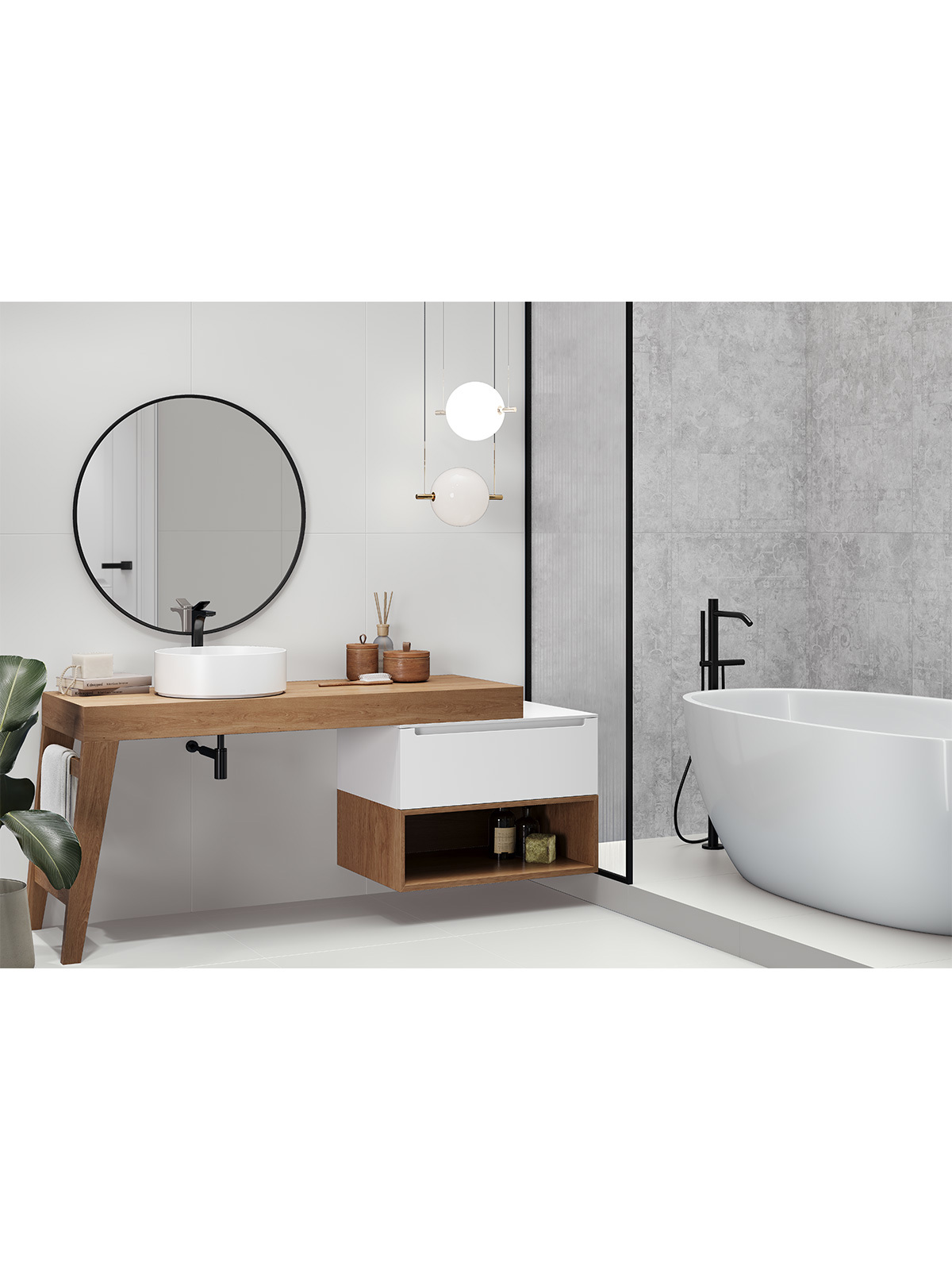 Изображение товара Керамогранит Alma ceramica Spector 60x120 см светло-серый