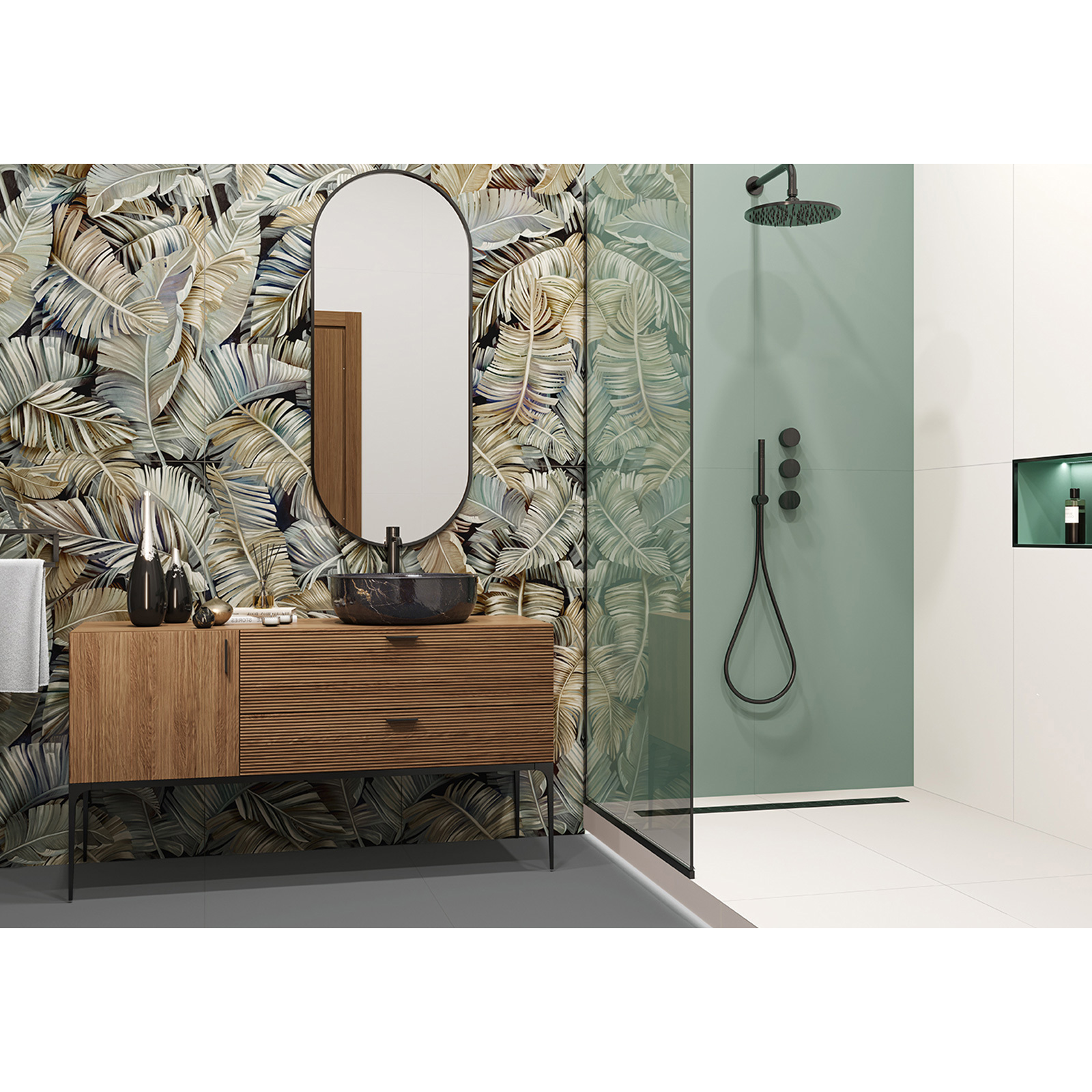 Изображение товара Керамогранит Alma ceramica Spector GFU60120SPR10R 60x120см цвет зеленый