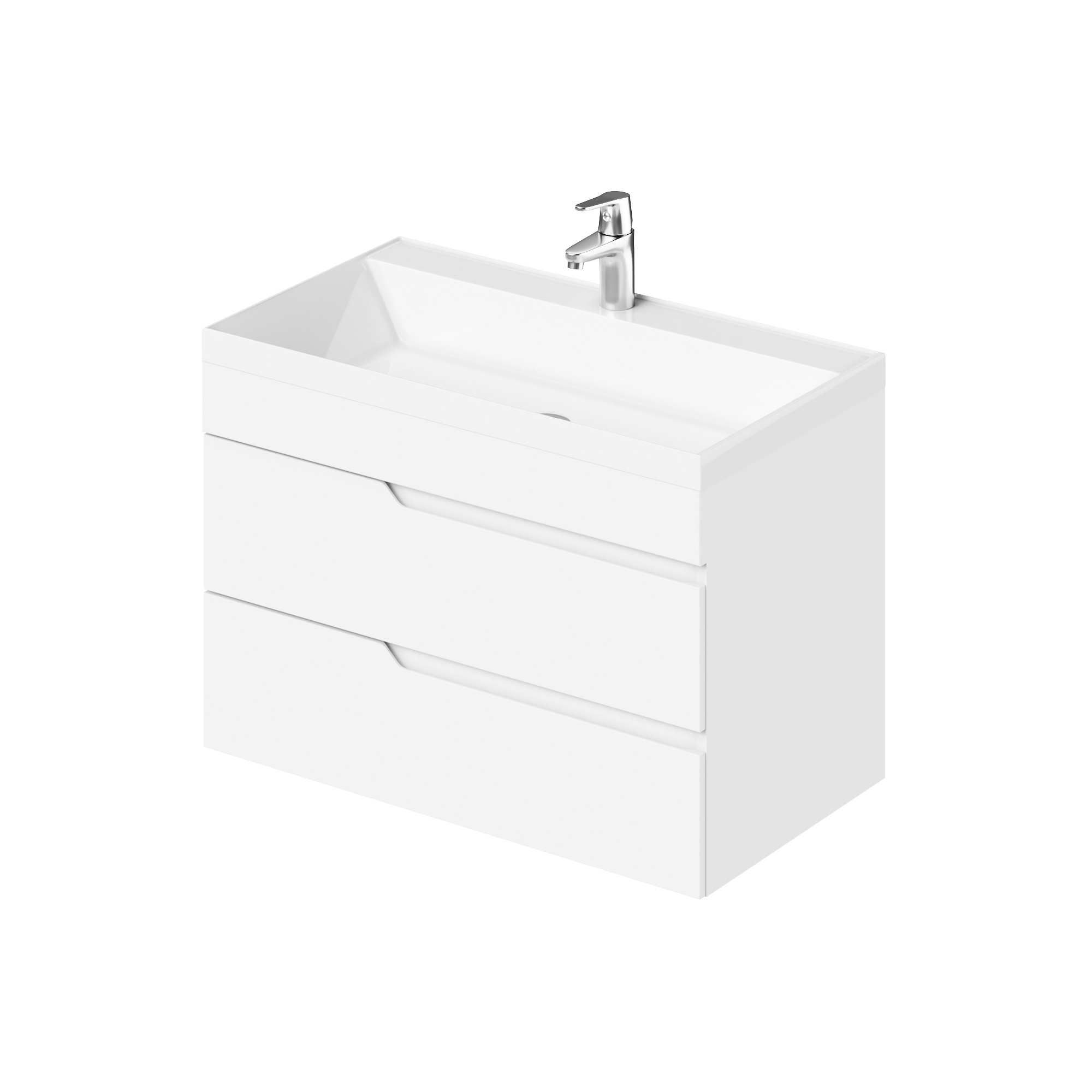 Изображение товара Тумба с раковиной подвесная Итана Alexa 80 800x450x560 Белый глянец