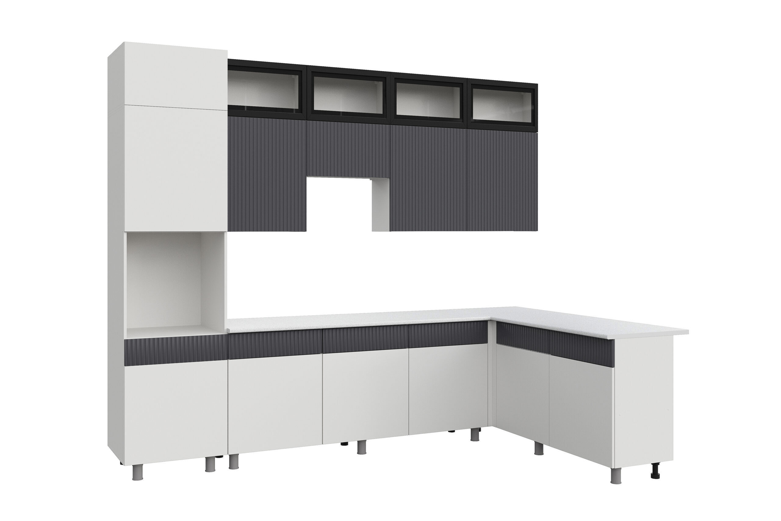 Изображение товара Кухонный гарнитур София Арника 00-00286047 3000x85x60 см ЛДСП цвет белый