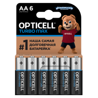 Изображение товара Алкалиновые батарейки Opticell LR06 AA 6 шт. для памяти устройств Изображение товара Алкалиновые батарейки Opticell LR06 AA 6 шт. для памяти устройств