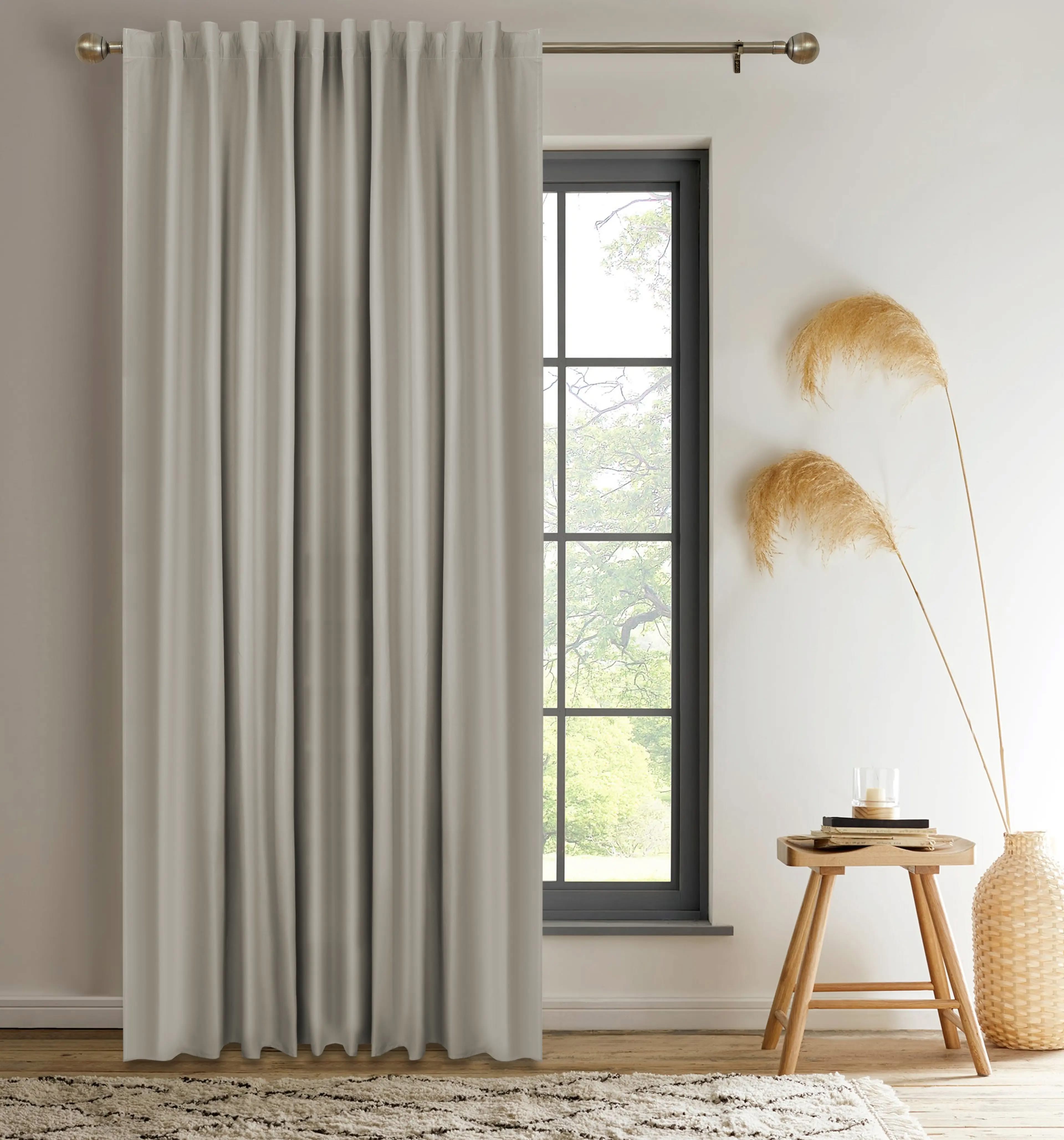 Изображение товара Штора блэкаут KREAFORTA Luce 210x280 см серо-коричневая на ленте