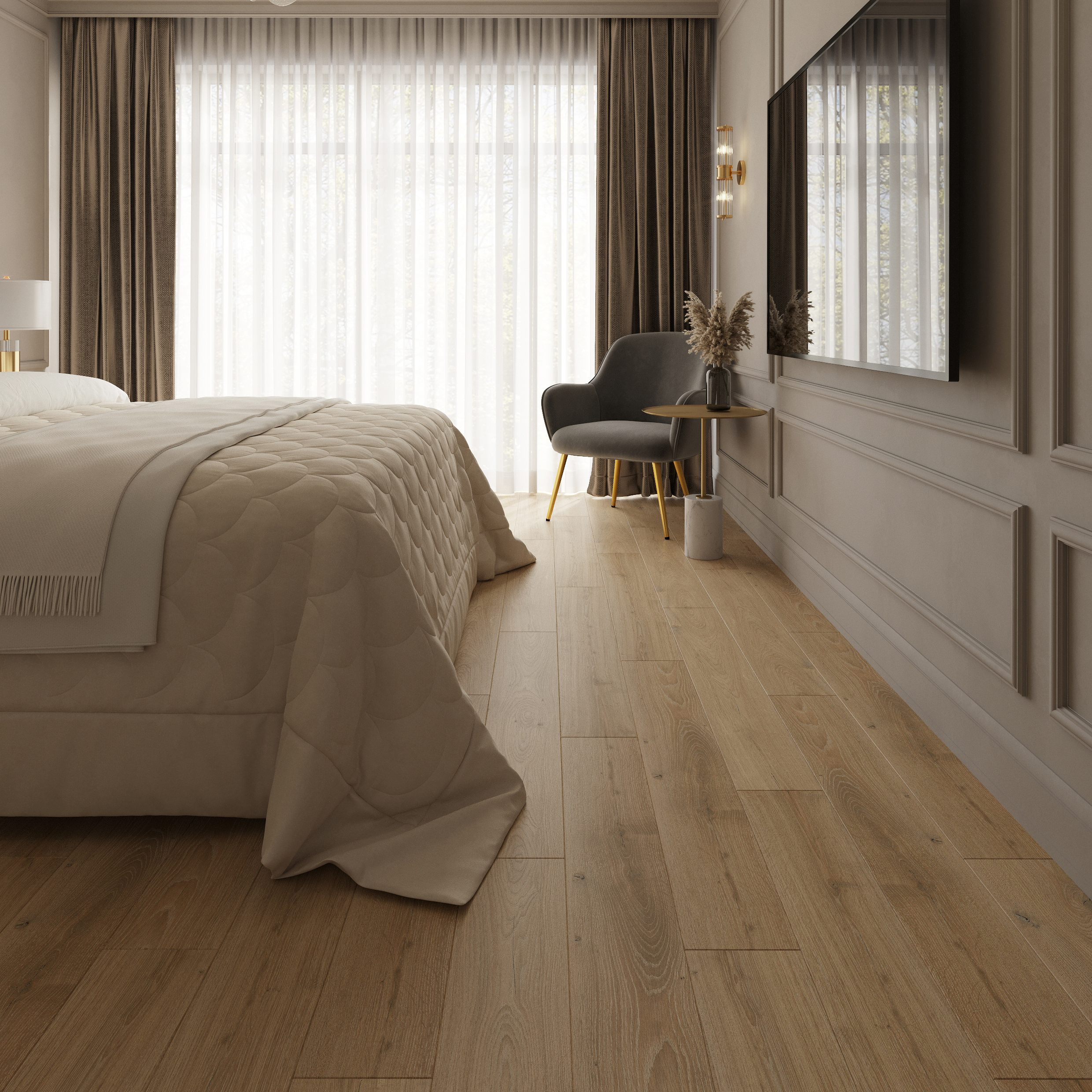 Изображение товара SPC плитка AlixFloor Natural Line Дуб бежевый светлый 5 мм 2.01 м2 водостойкая