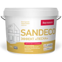 Изображение товара Декоративная прозрачная штукатурка Bayramix Sandeco эффект "Песок" 13 кг