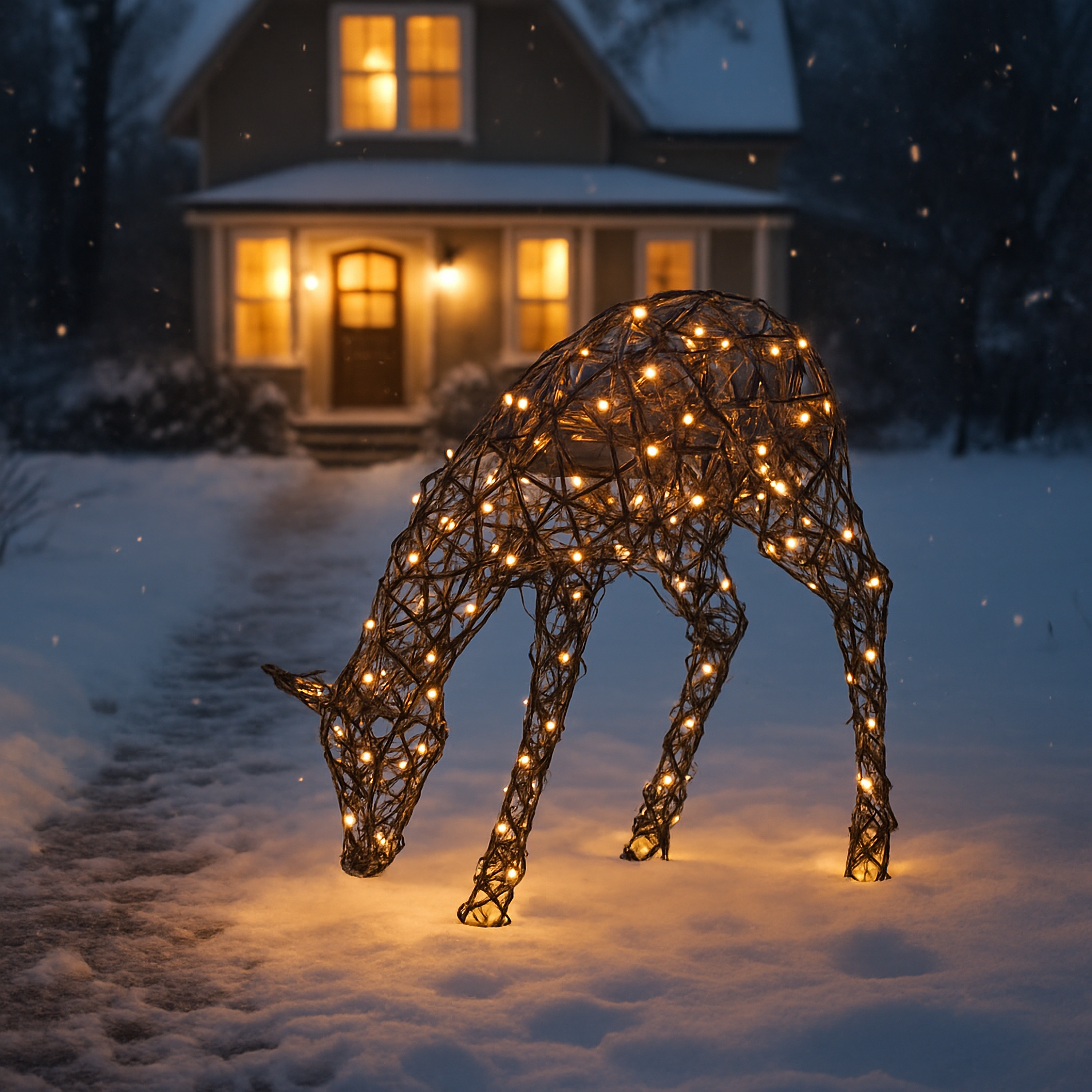 Изображение товара Садовая светодиодная фигура Олень папа 72 см свет белый защит IP44