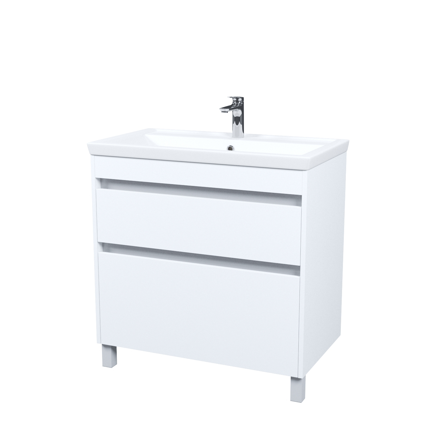 Изображение товара Тумба с раковиной напольная Iddis Zodiac X ZDX80WFi95K 80 см цвет белый