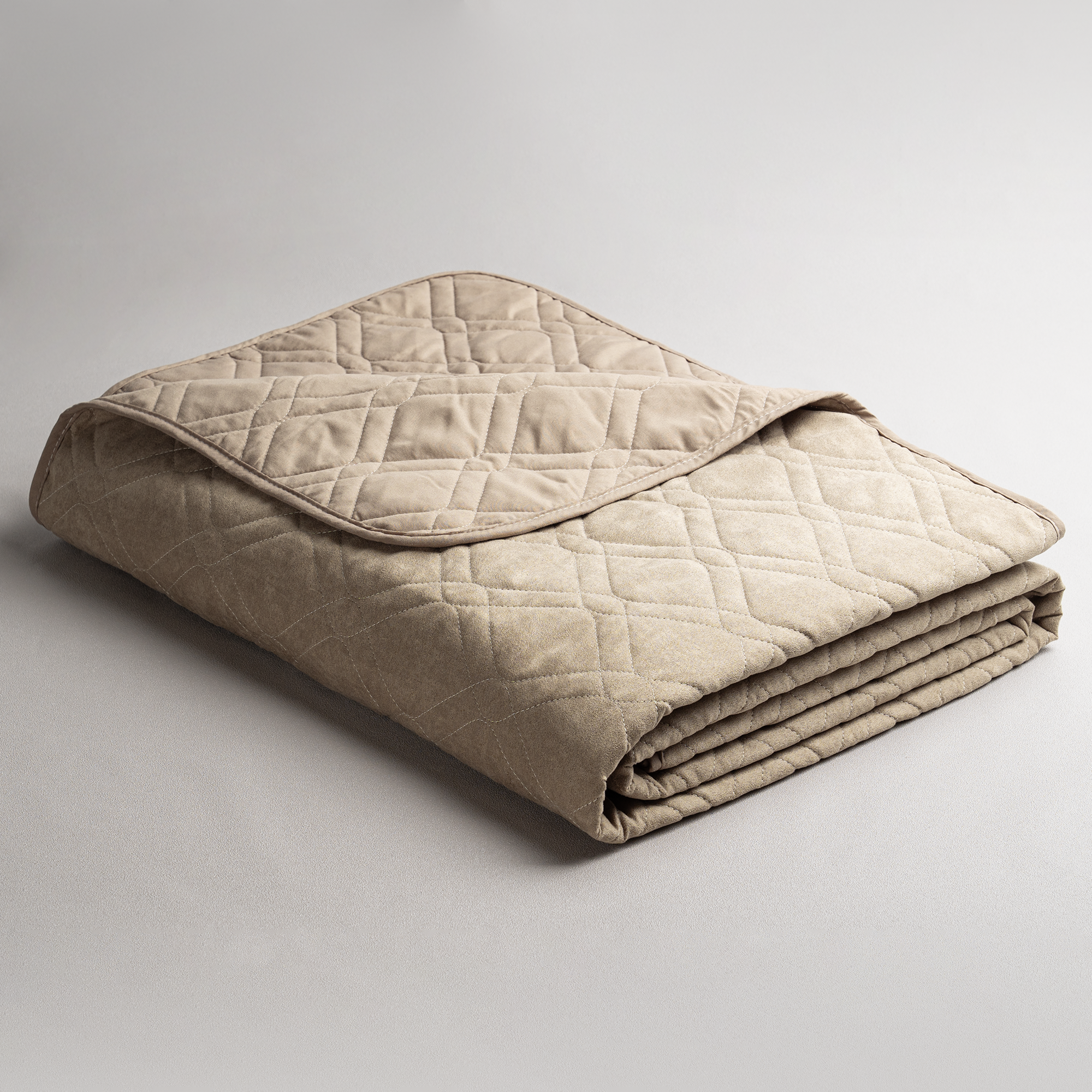 Покрывало Бельвита 220x240 см замша цвет бежевый