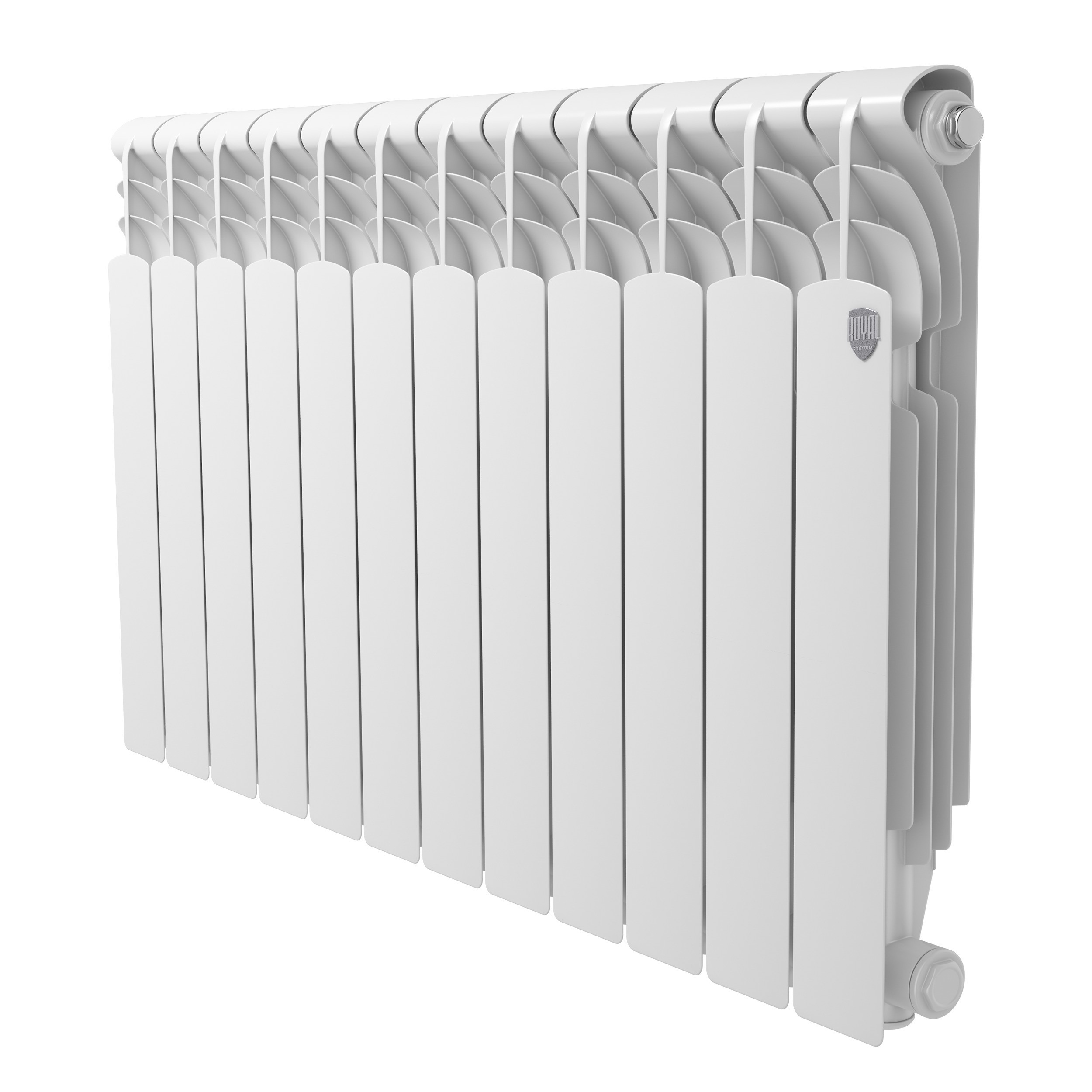 Изображение товара Радиатор секционный Royal thermo Revolution A500 алюминиевый белый 12 секций 26 м²