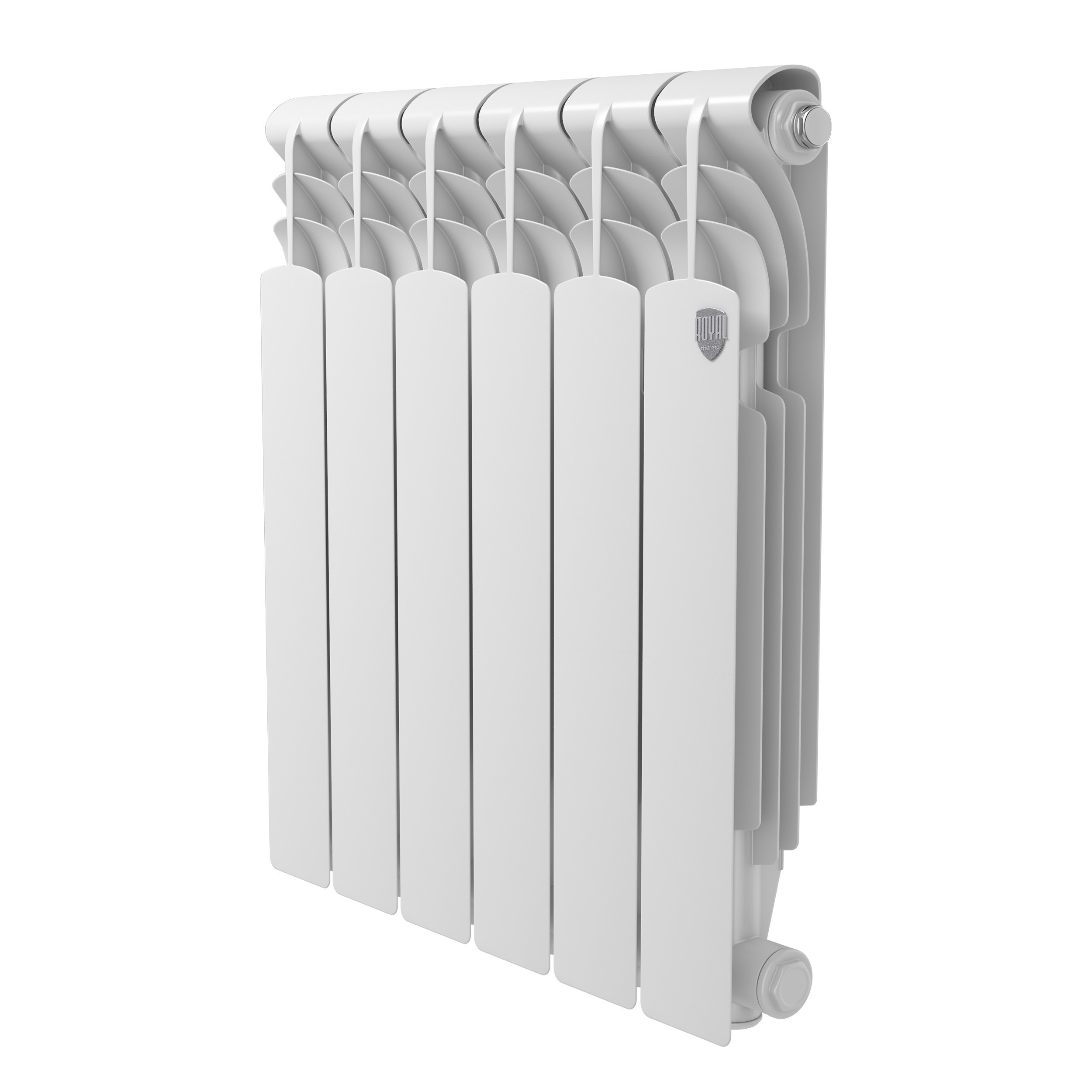 Изображение товара Радиатор секционный Royal thermo Revolution A 500 500/80 6 секций боковое подключение алюминий цвет белый без кроншейнов
