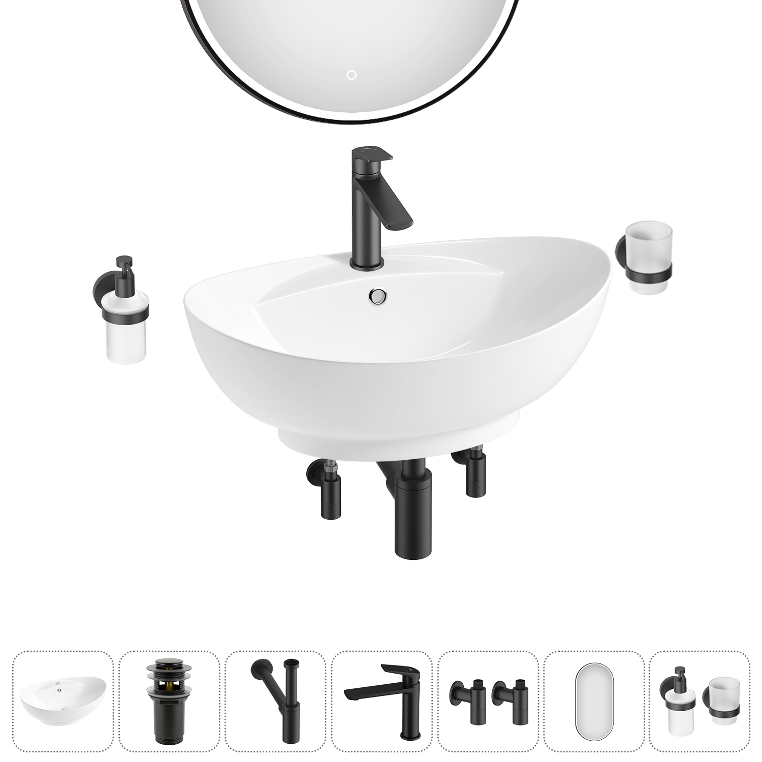 Изображение товара Раковина Lavinia Boho с комплектующими 59см