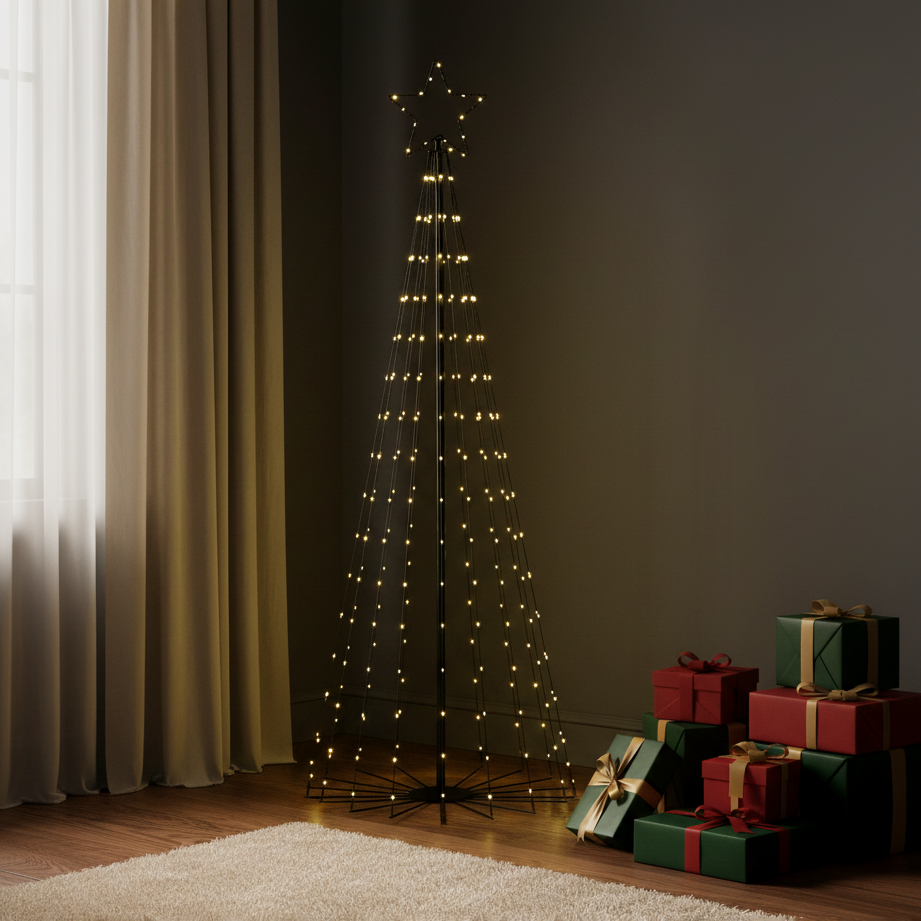 Изображение товара Светящаяся электрическая фигура Елка 180 см с 304 светодиодами КREAFORTA