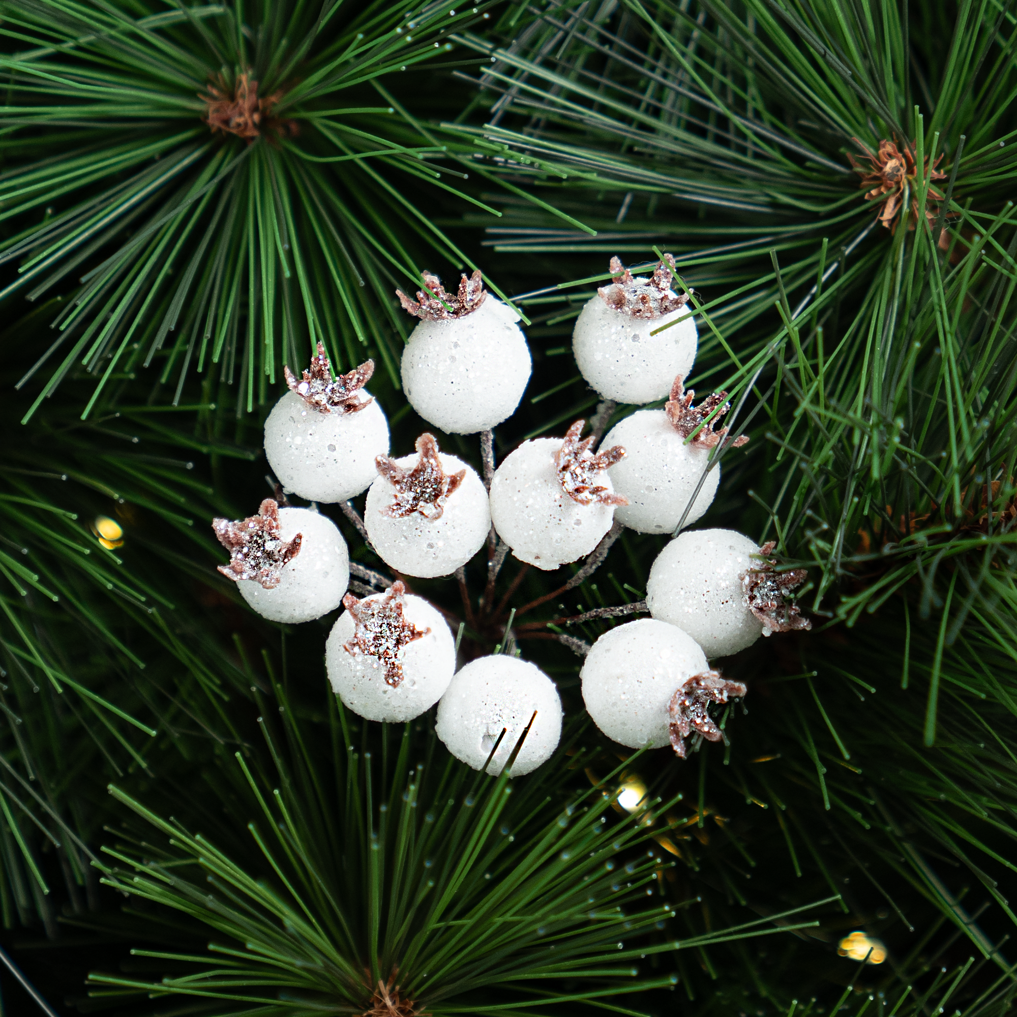 Изображение товара Ветка декоративная KREAFORTA Дикая роза 11 см белый