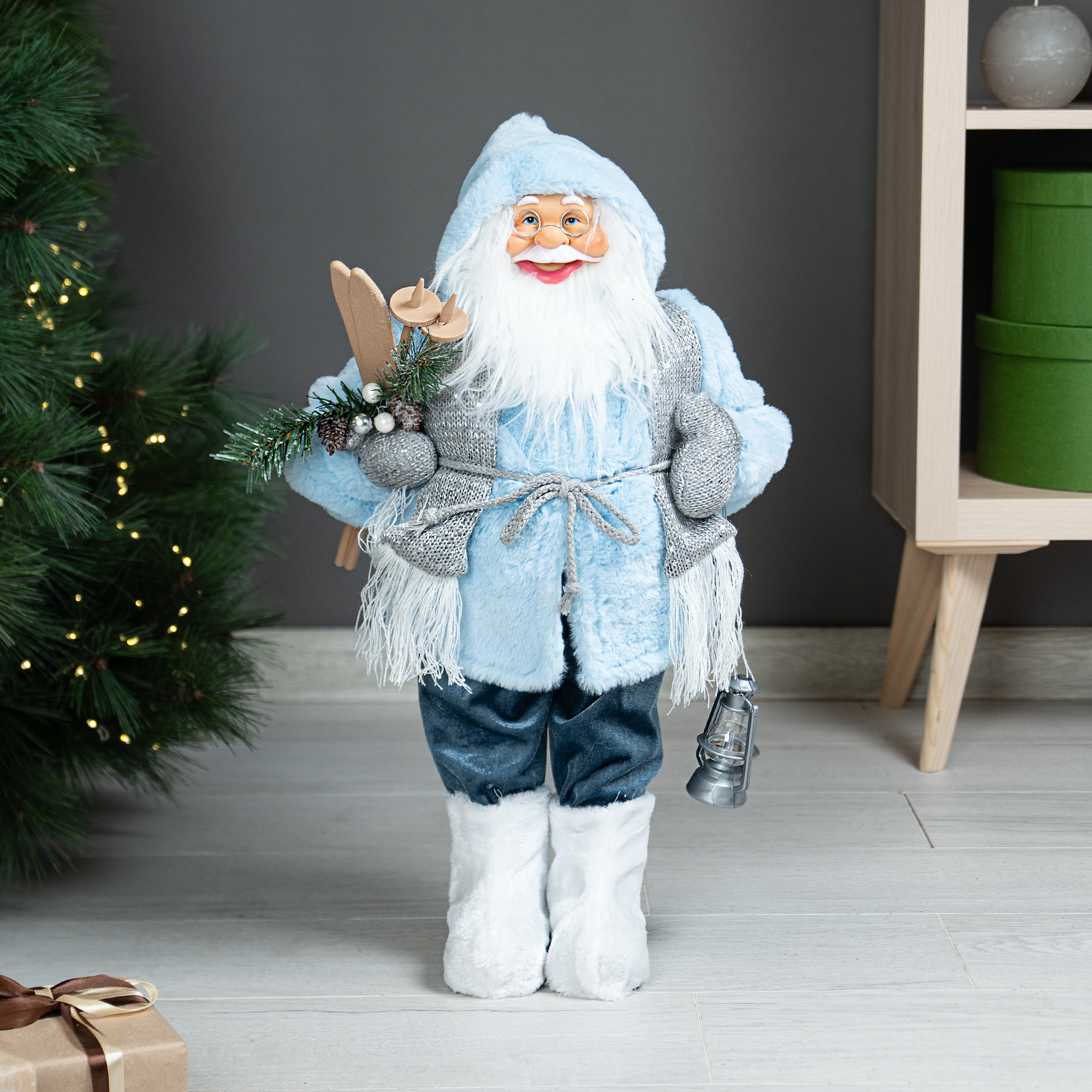 Изображение товара Фигура декоративная KREAFORTA Санта 60 см синий