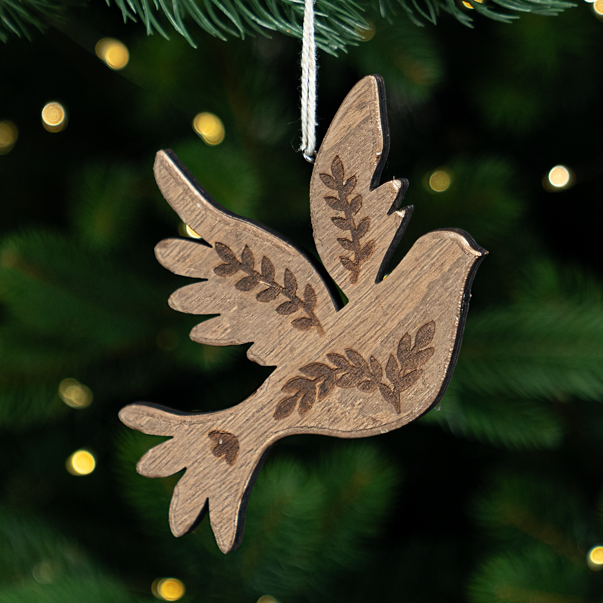 Изображение товара Декоративное подвесное украшение KREAFORTA Голубь 12 см коричневый