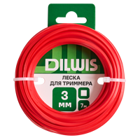 Изображение товара Леска DILWIS 3 мм 7 м квадратная цвет красный