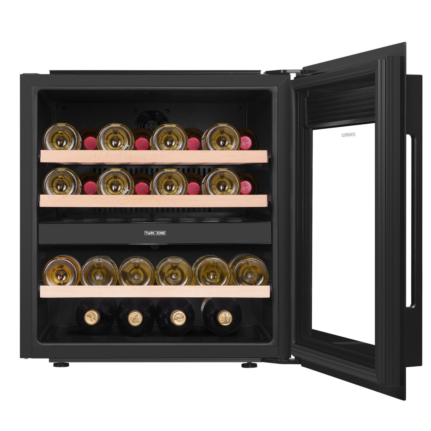 Изображение товара Винный шкаф Maunfeld MBWC-92DM36 34 бутылки черный с двумя зонами