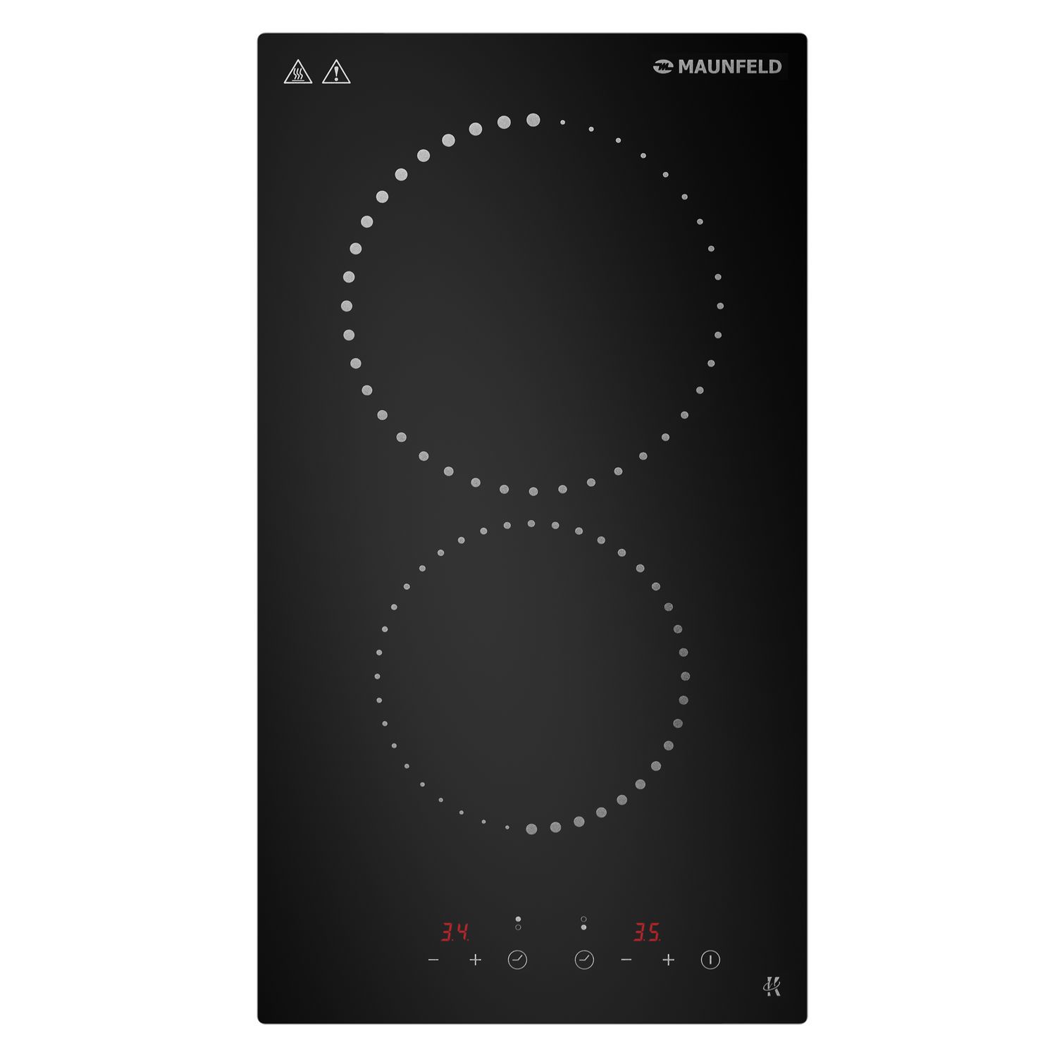 Изображение товара Электрическая варочная панель Maunfeld CVCE292PBK 2 конфорки стеклокерамика черная