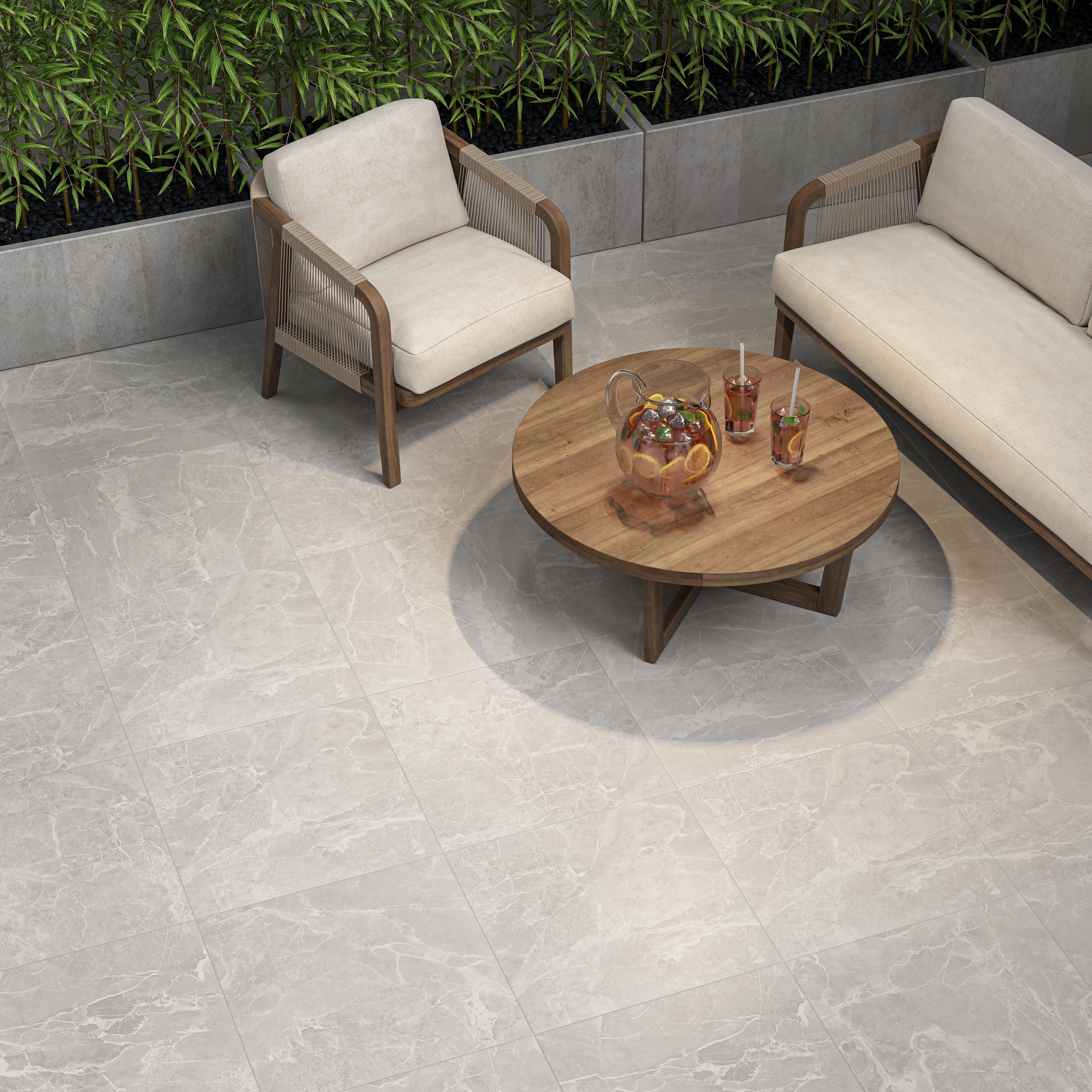 Изображение товара Глазурованный керамогранит Kerama Marazzi Лоди 60x60 см светло-серый матовый