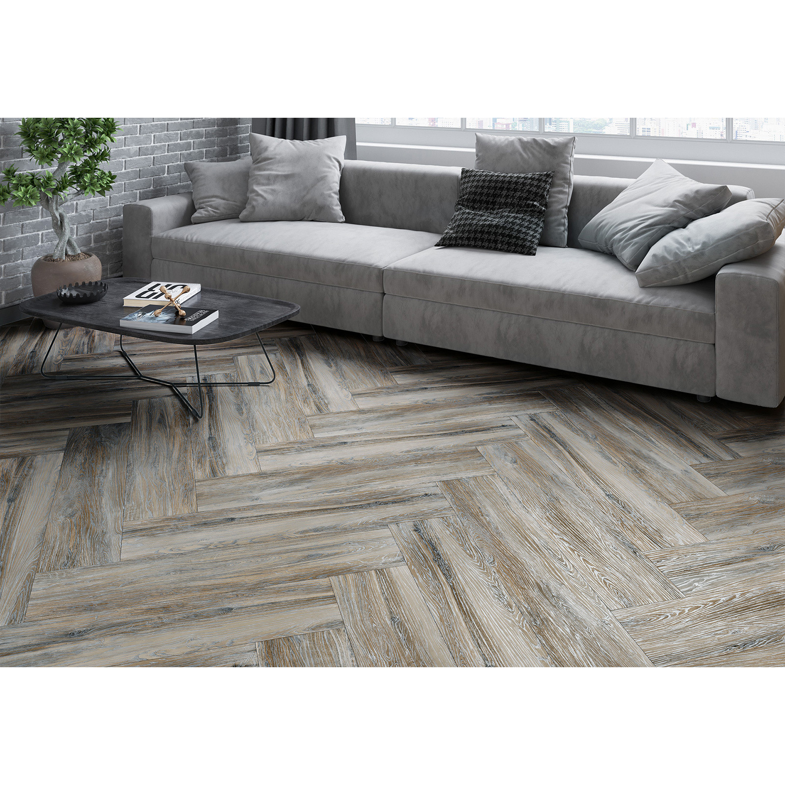 Изображение товара Керамогранит Alma Ceramica Westwood 20x90 см для пола и стен коричневый