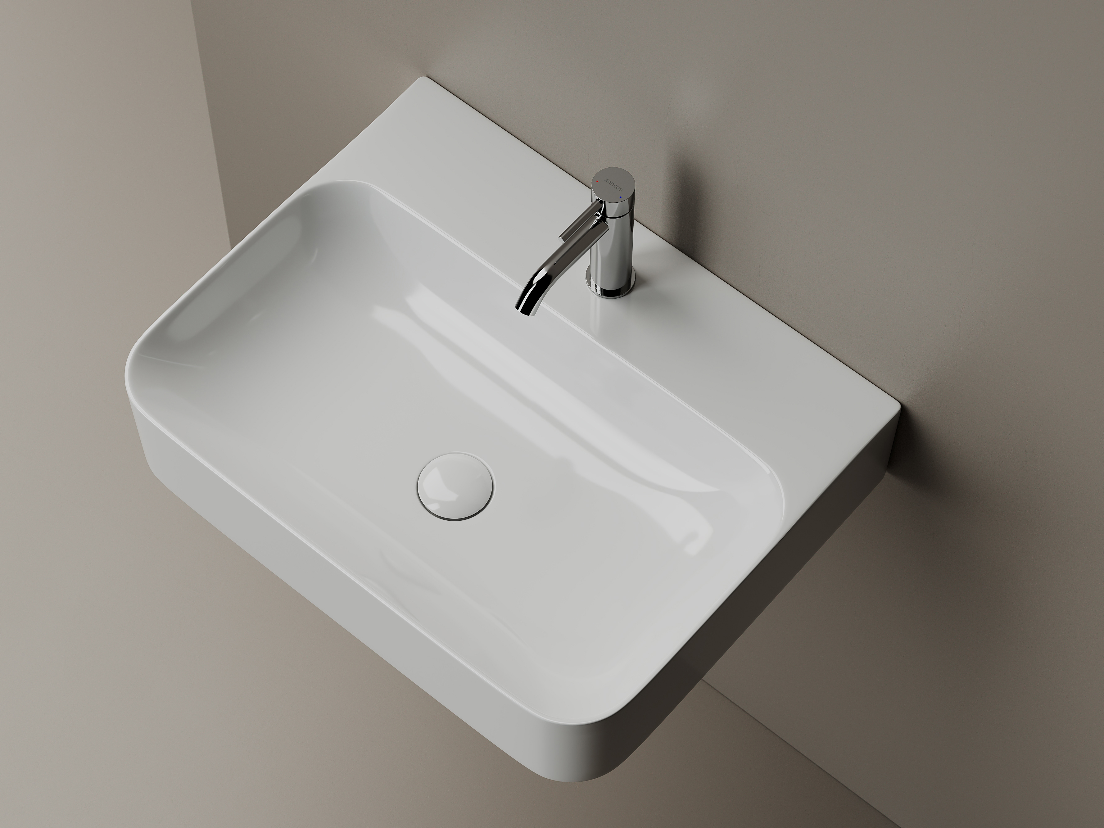 Изображение товара Раковина накладная Ceramicanova aura CN2001 60см цвет белый