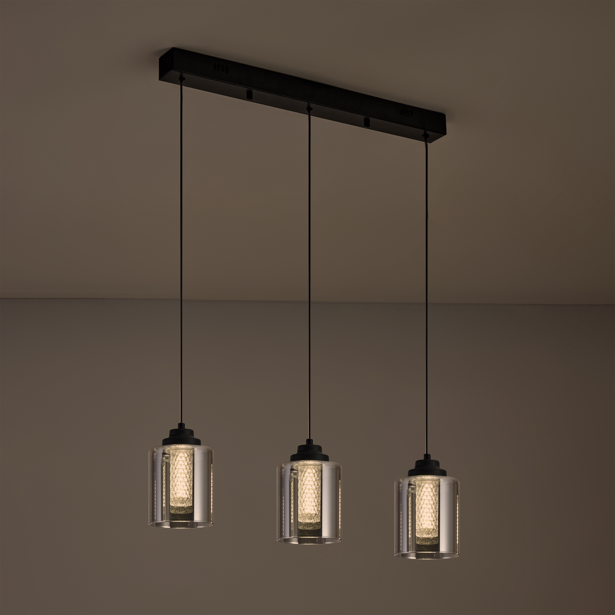 Изображение товара Светильник подвесной Lisse 6 м² нейтральный белый свет цвет черный/серый