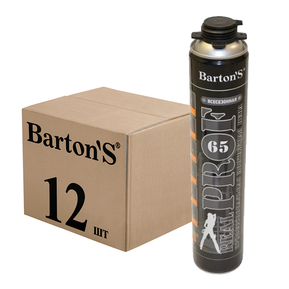 Изображение товара Монтажная пена Bartons Br65 всесезонная 750 мл для изоляции и установки
