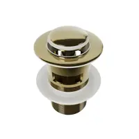 Изображение товара Донный клапан для раковины с переливом Teymi Ritta T140225 D45 мм клик-клак золотой