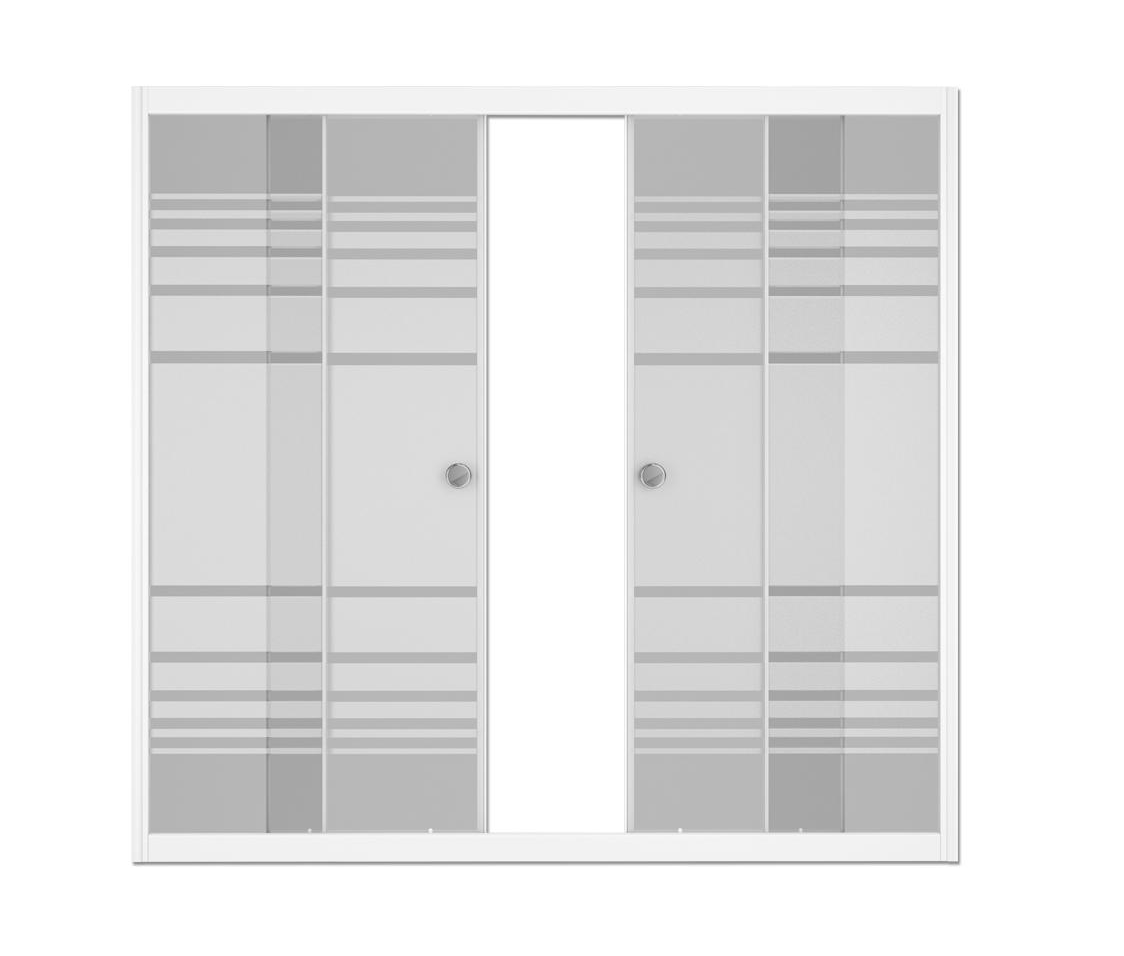 Ширма на ванну Метакам раздвижная 150x140 см матовое стекло профиль белый