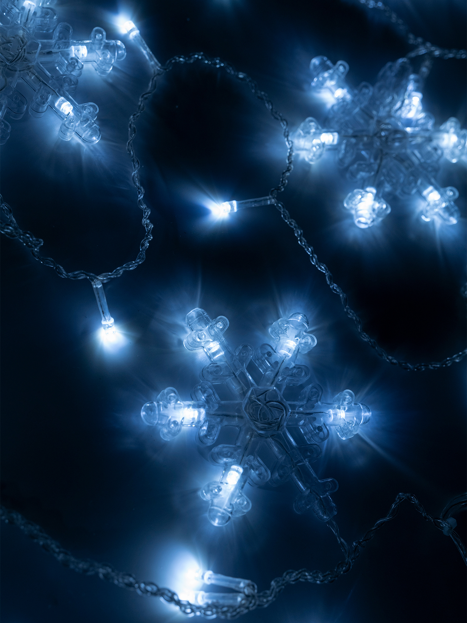 Изображение товара Новогодняя гирлянда Бахрома Арка сюжет с снежинками 2.5м 8 режимов