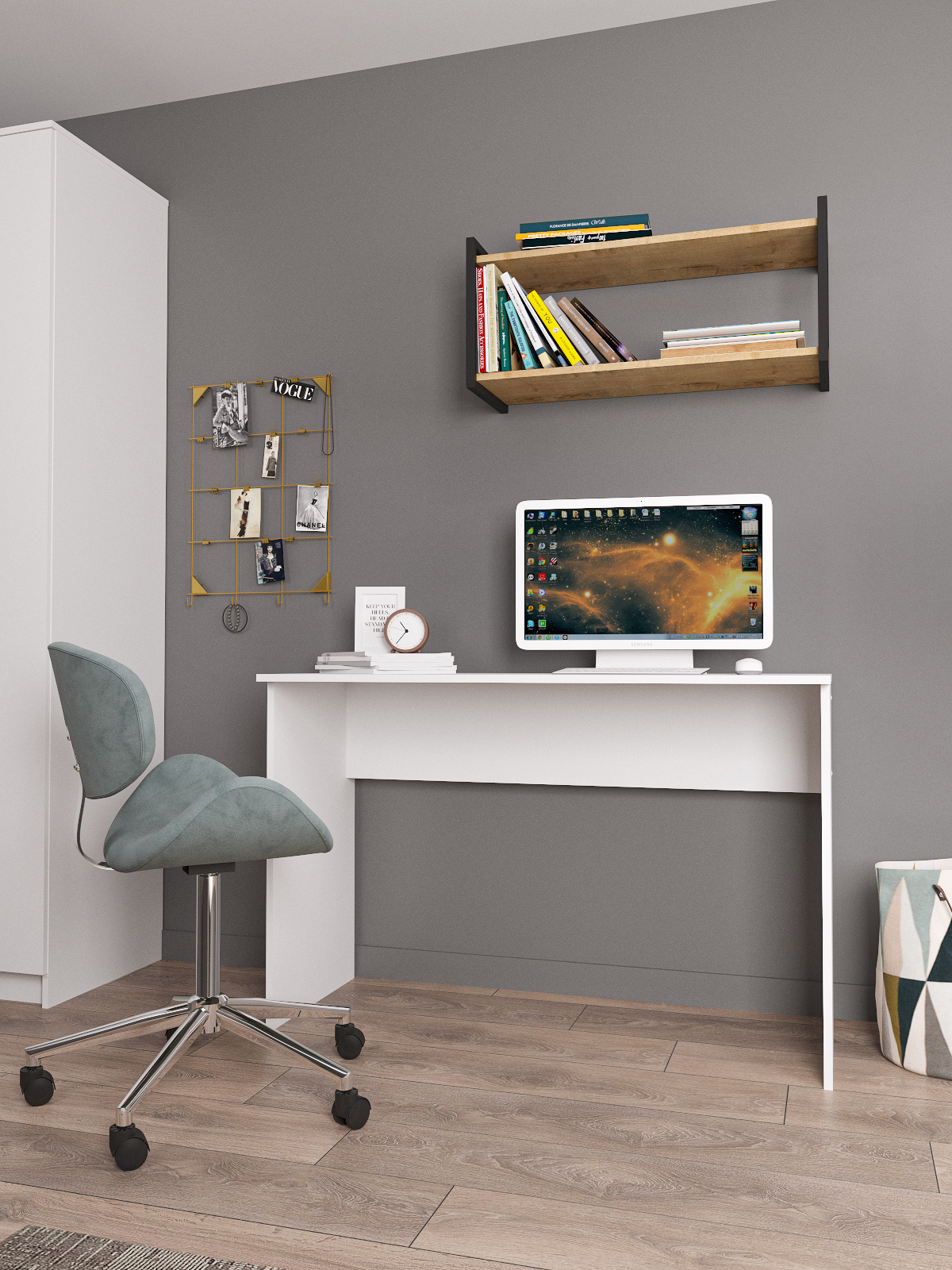 Изображение товара Письменный стол Дсв мебель Мори 52134 белый 120x79x50 см для школы и офиса