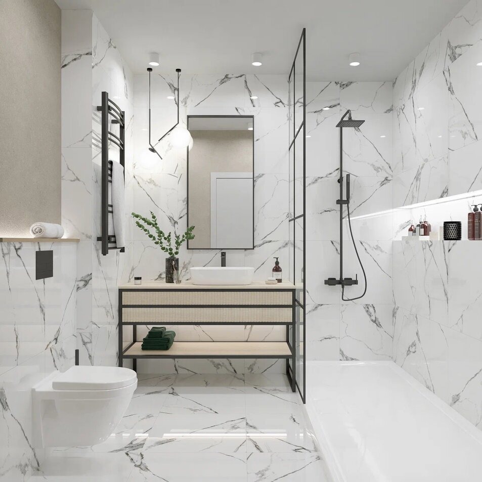 Изображение товара Керамогранит GRANITEA NEIVA G391PR 60x60 белый под мрамор матовый
