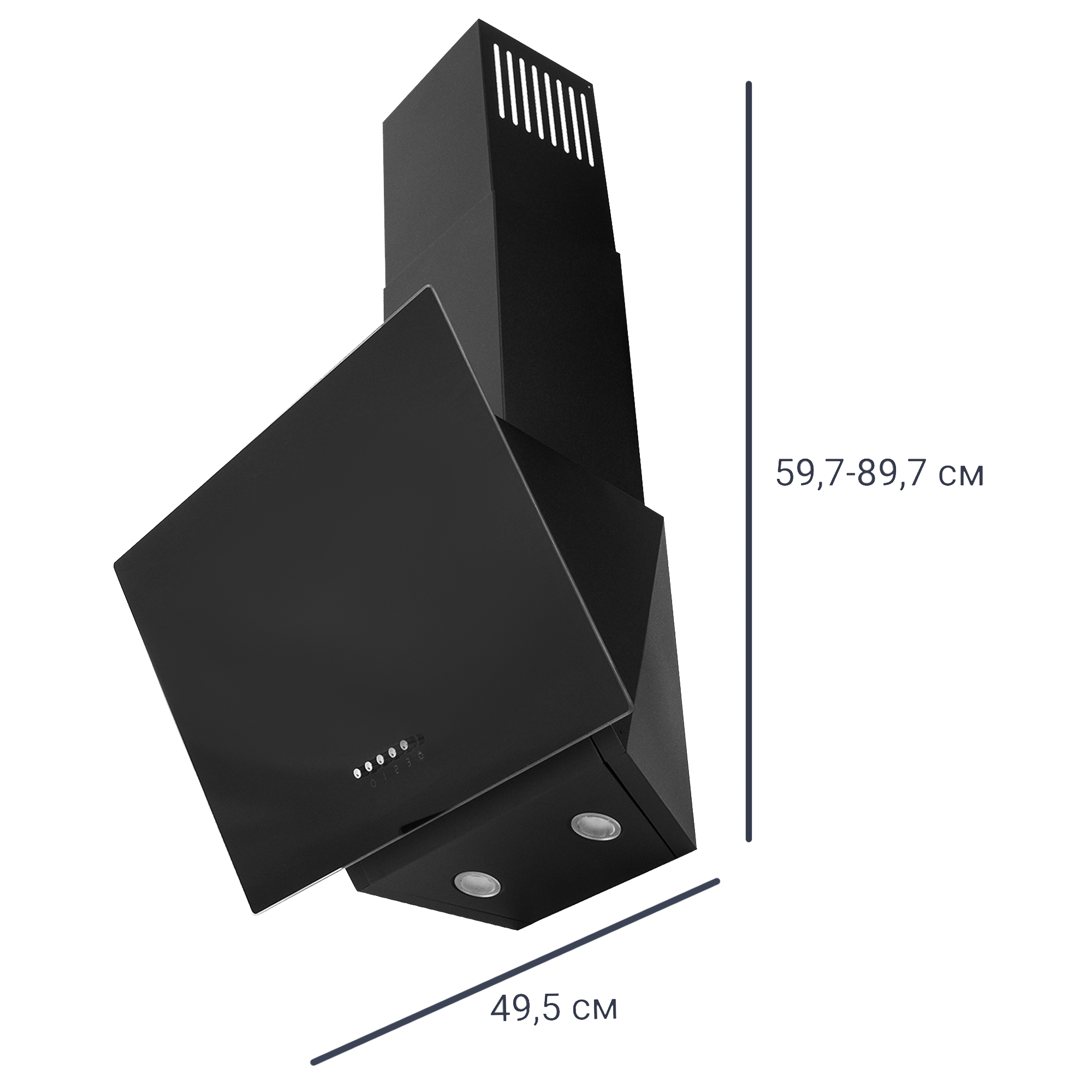 Вытяжка наклонная Kitll KCH 5102 50 см цвет чёрный - 1