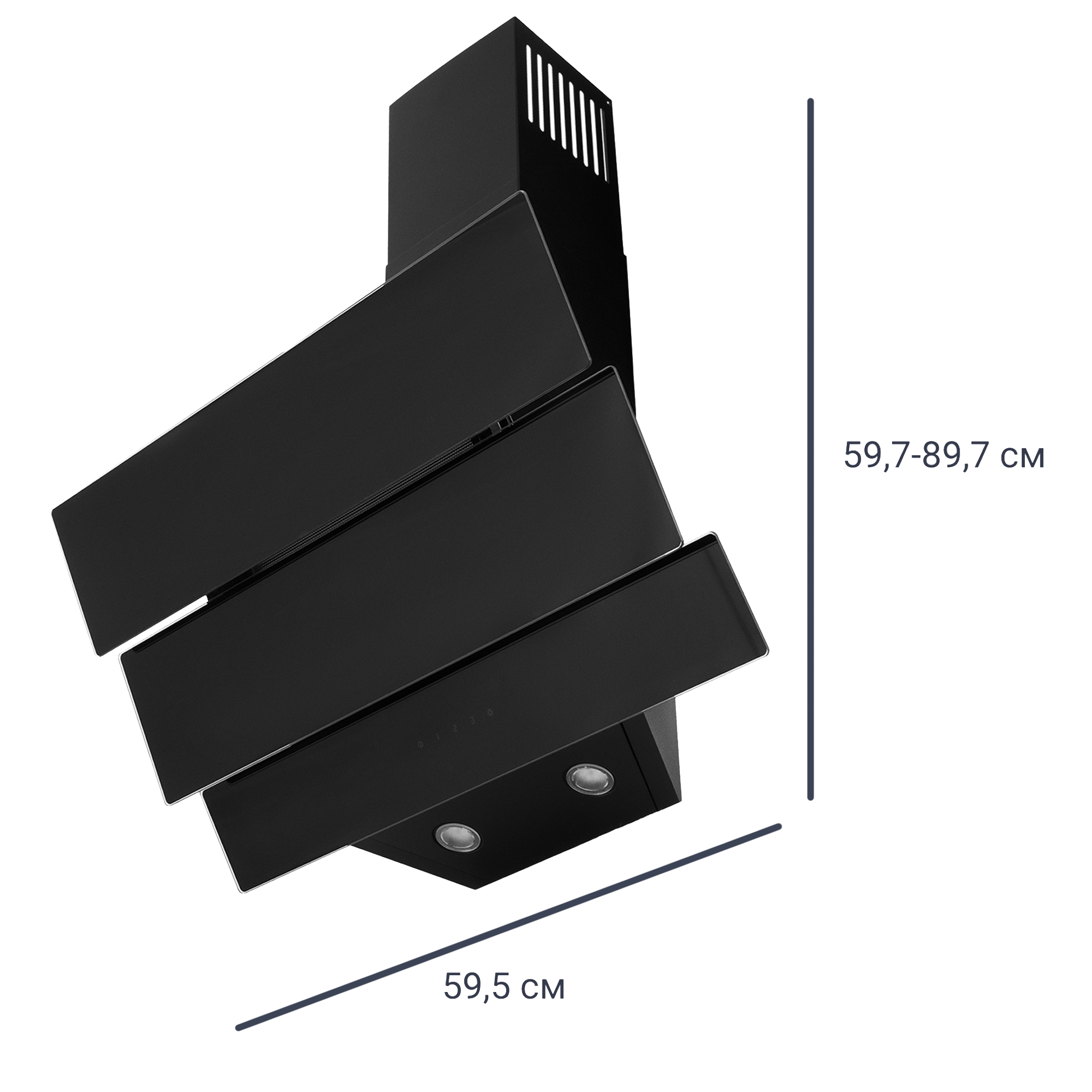 Вытяжка наклонная Kitll KCH 6103 60 см цвет чёрный - 1